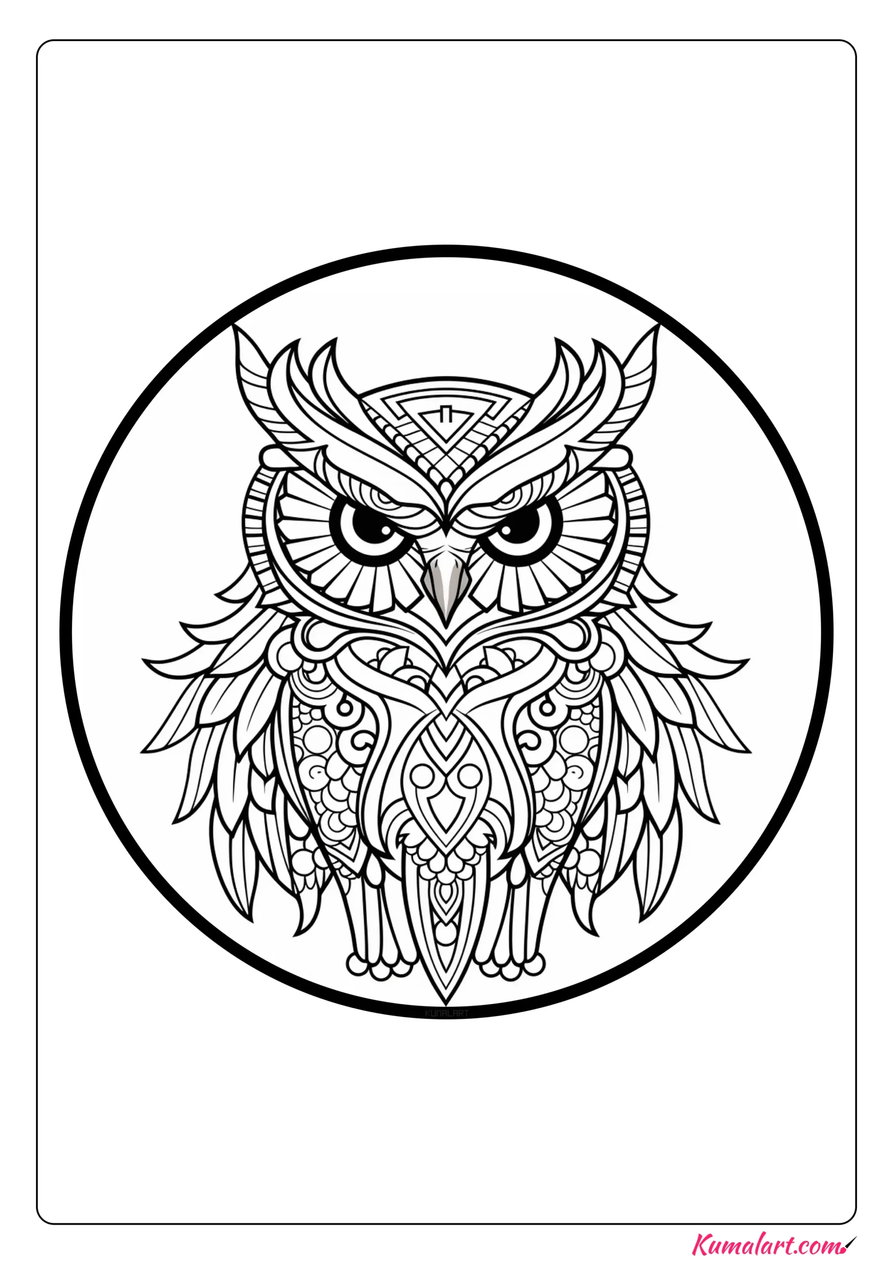 Jack the Owl Coloring Page