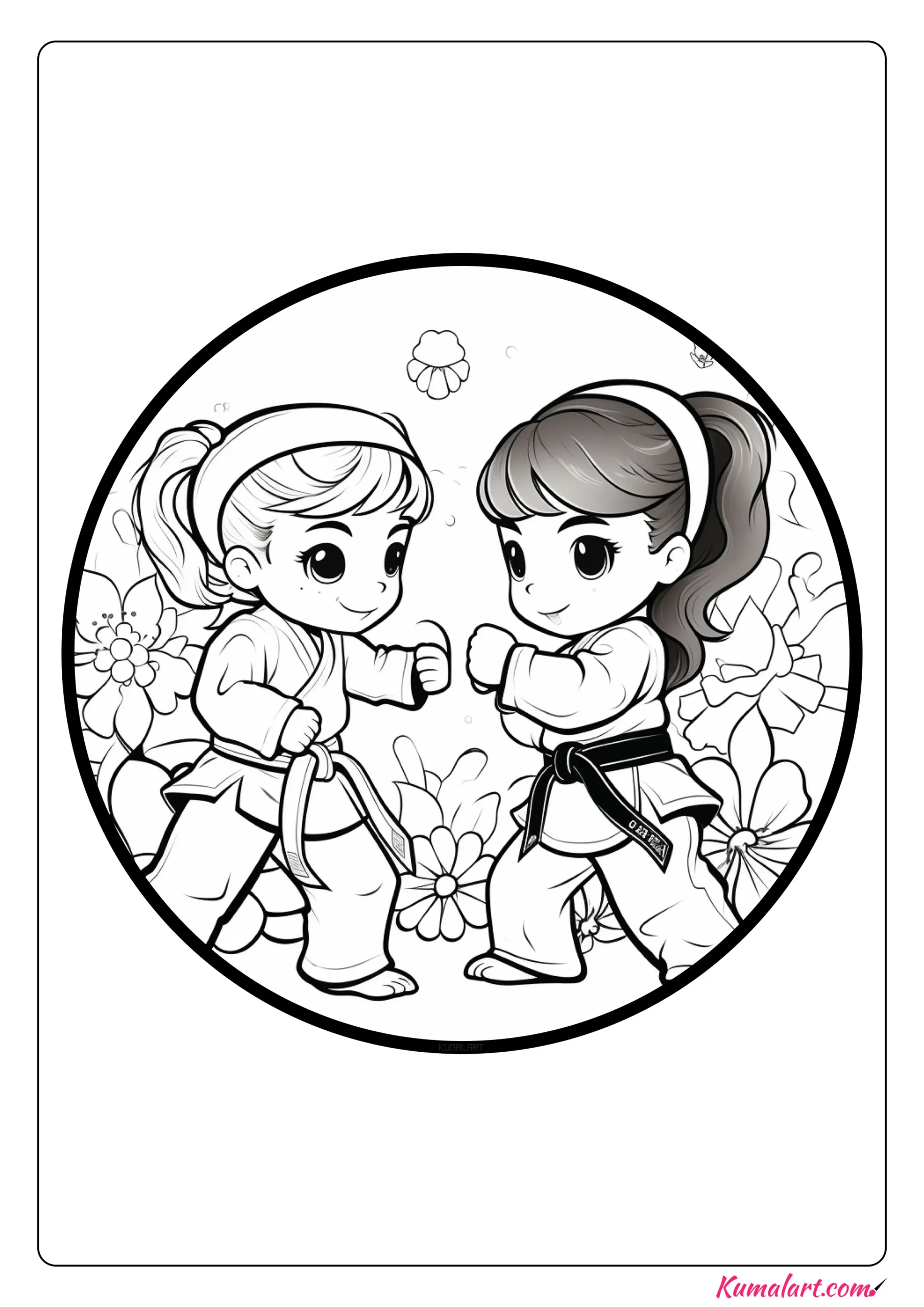 Jiu Jitsu Coloring Page