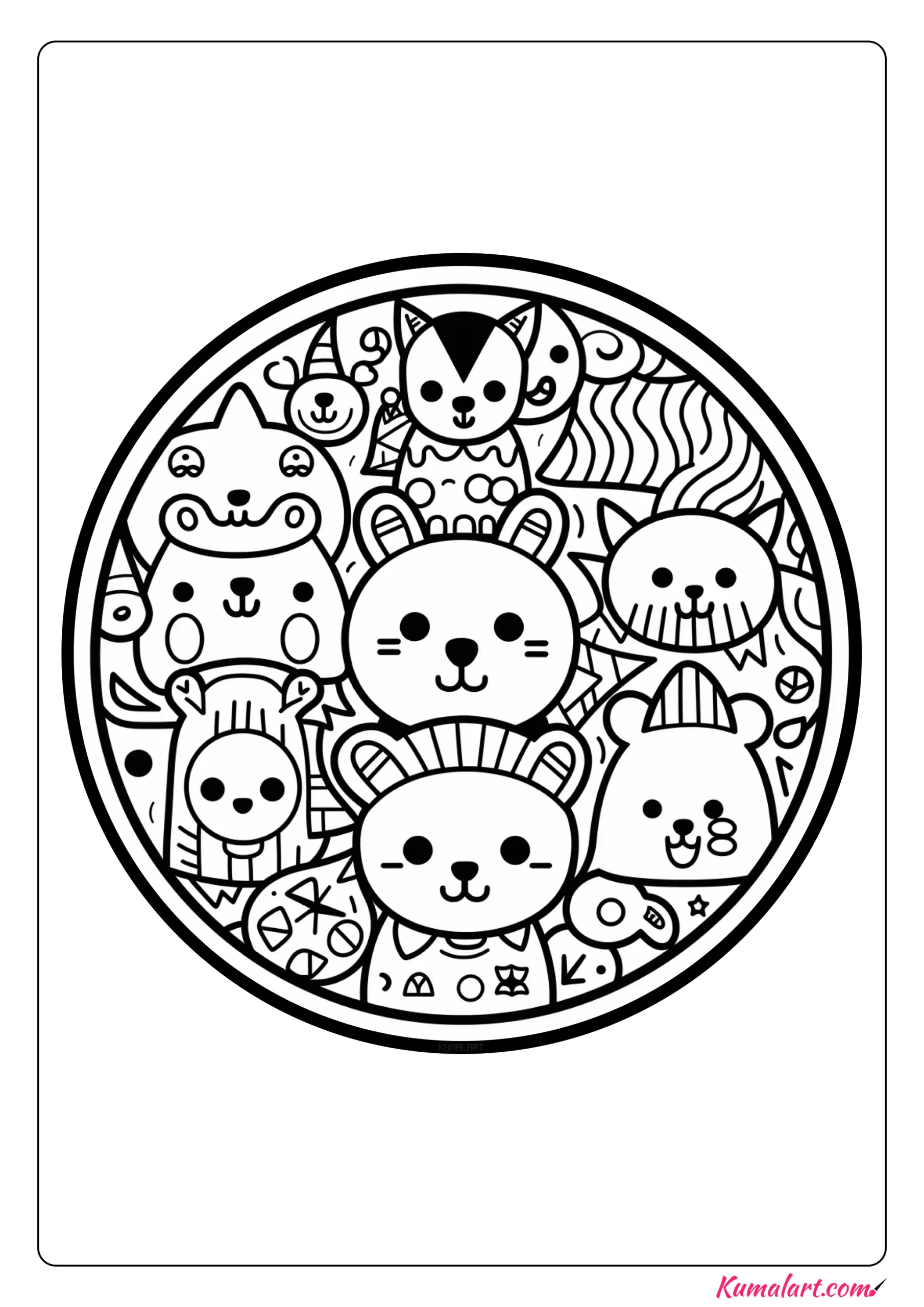 Jolly Cute Coloring Page