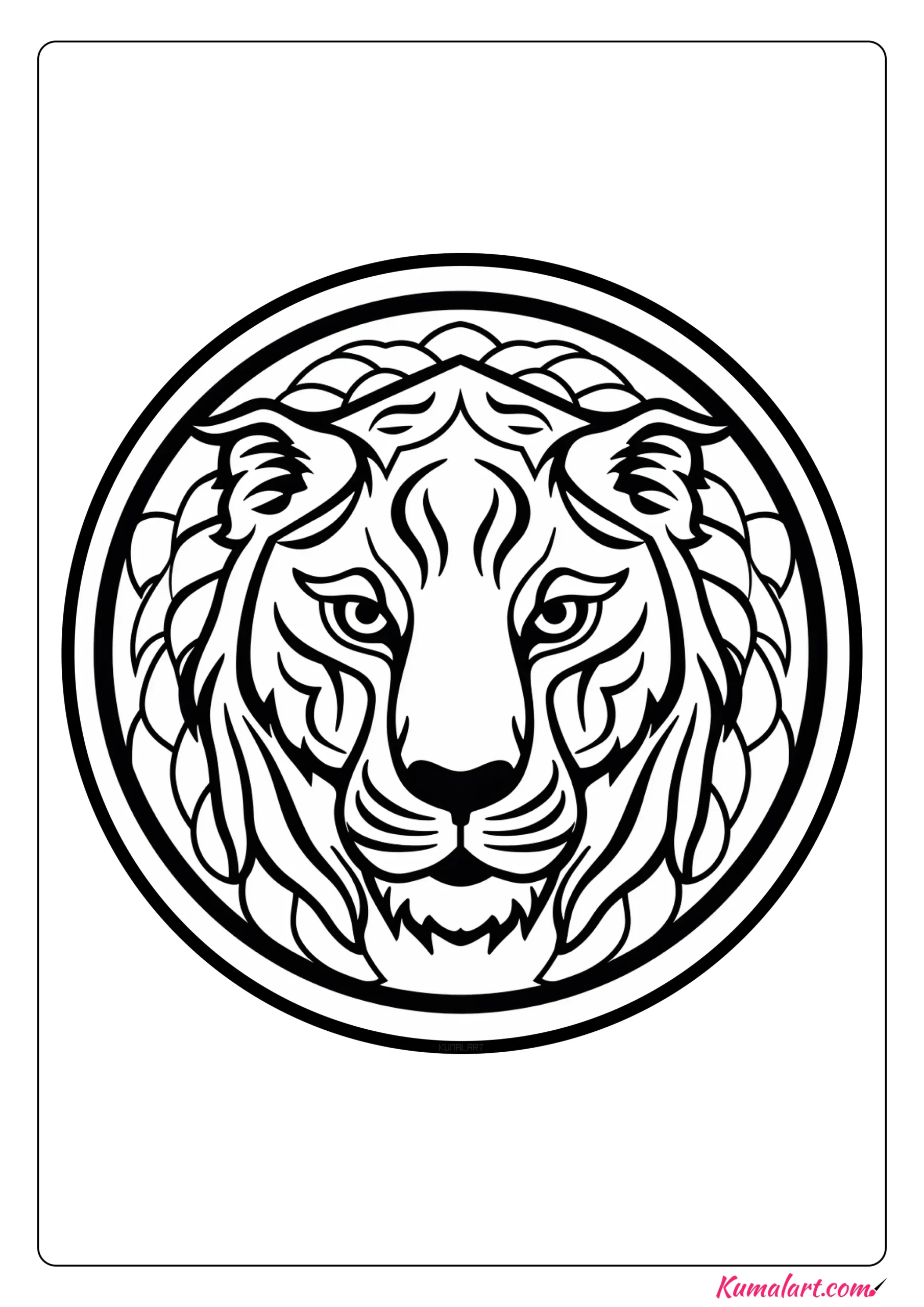 Kaziu the Tiger Coloring Page