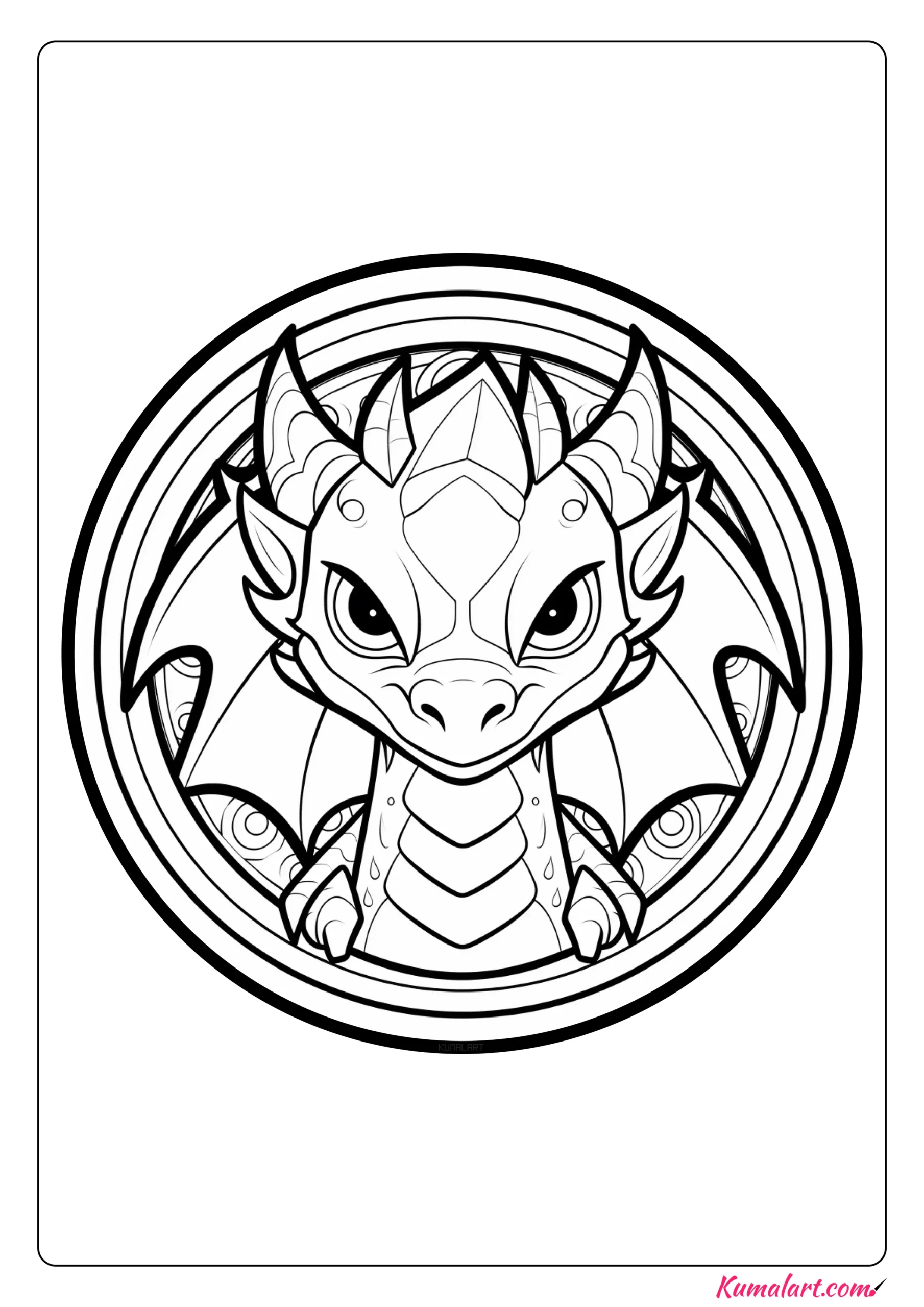 Lucja the Dragon Coloring Page