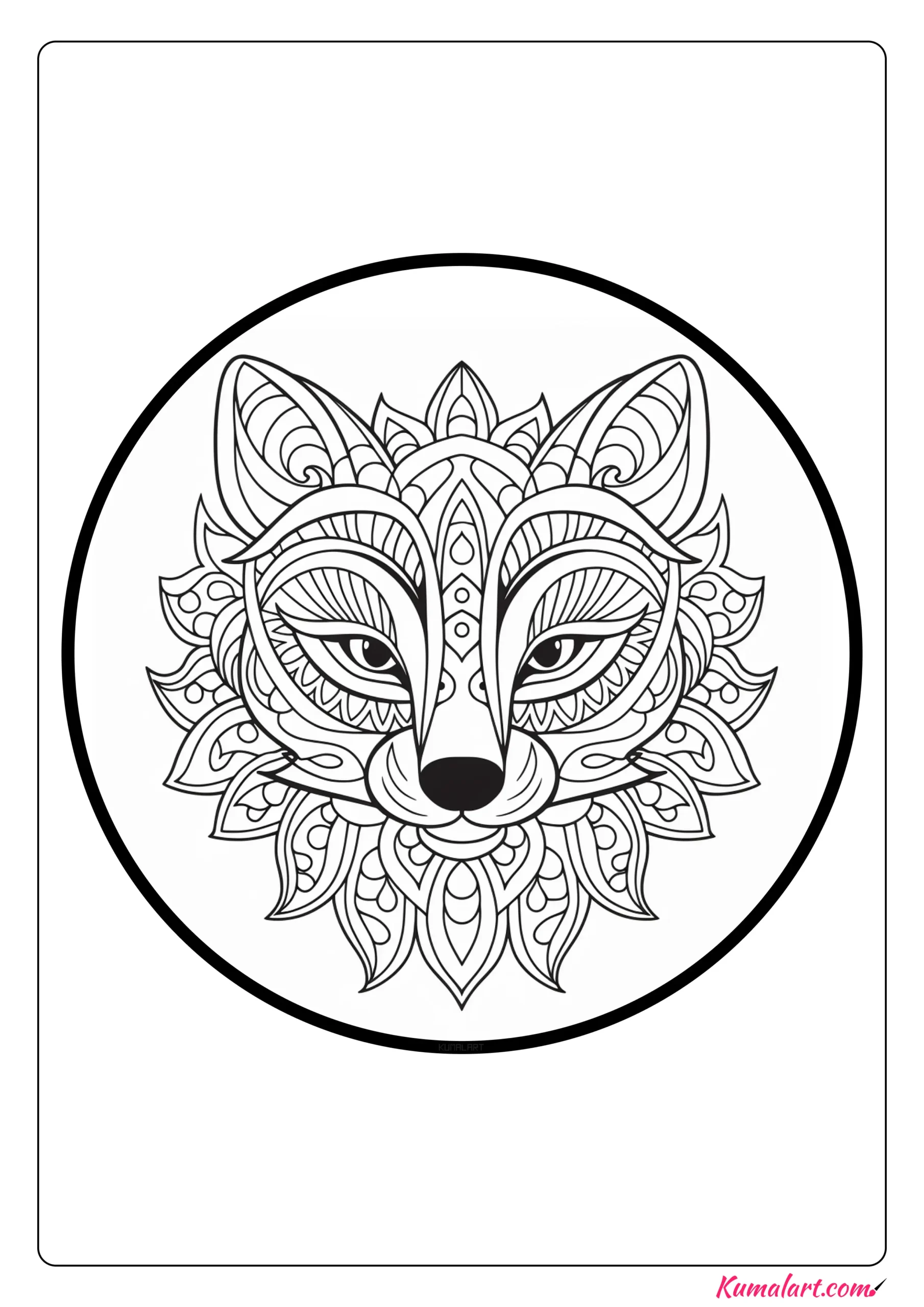 Lucy the Fox Coloring Page
