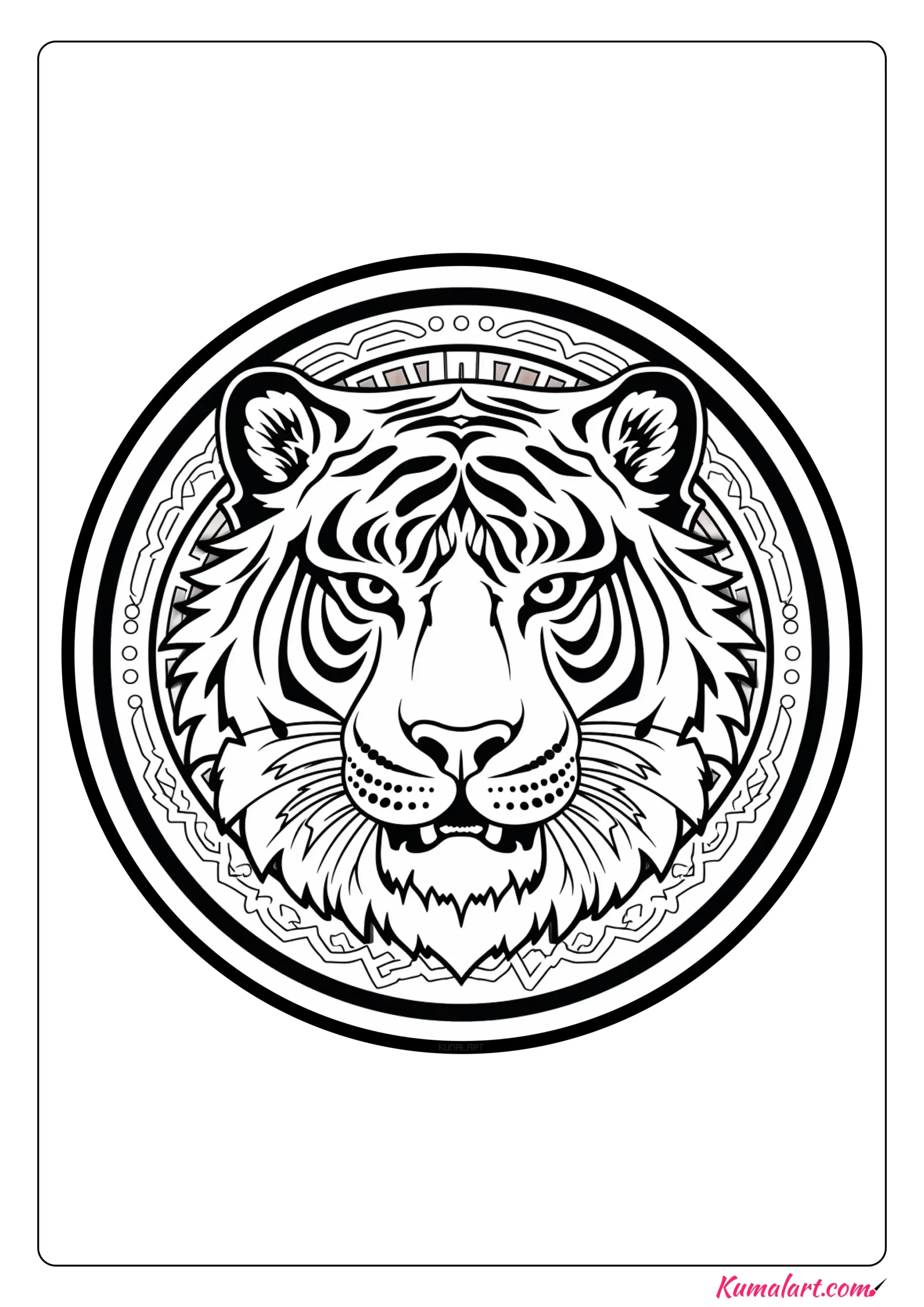 Lucy the Tiger Coloring Page