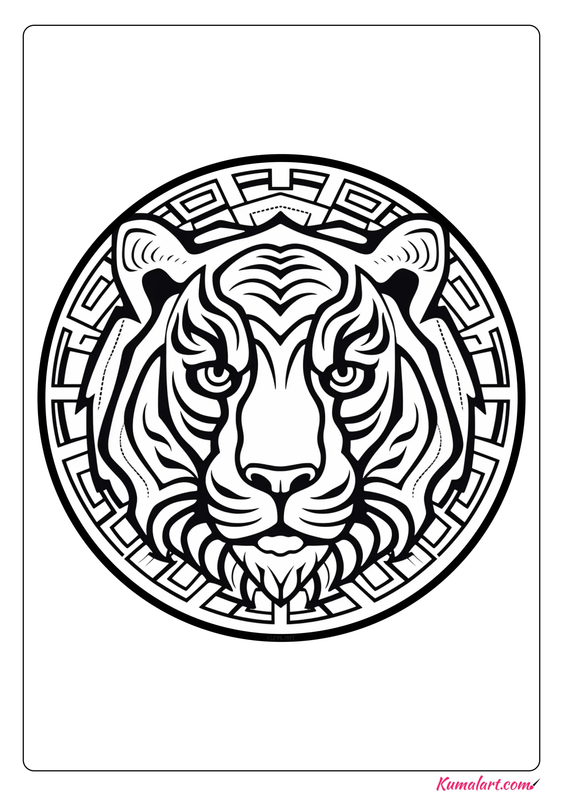 Luna the Tiger Coloring Page