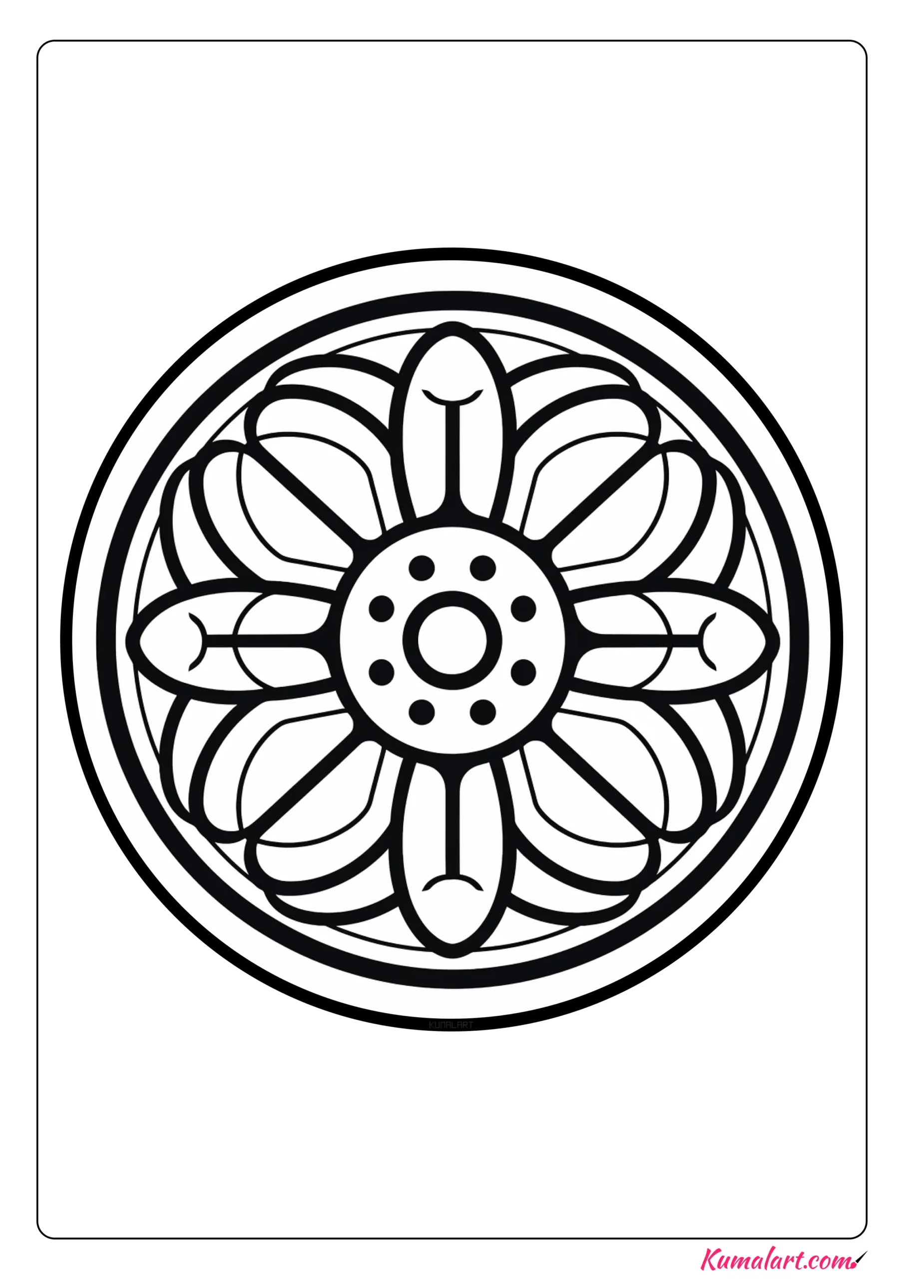 Magical Geometric Mandala Coloring Page