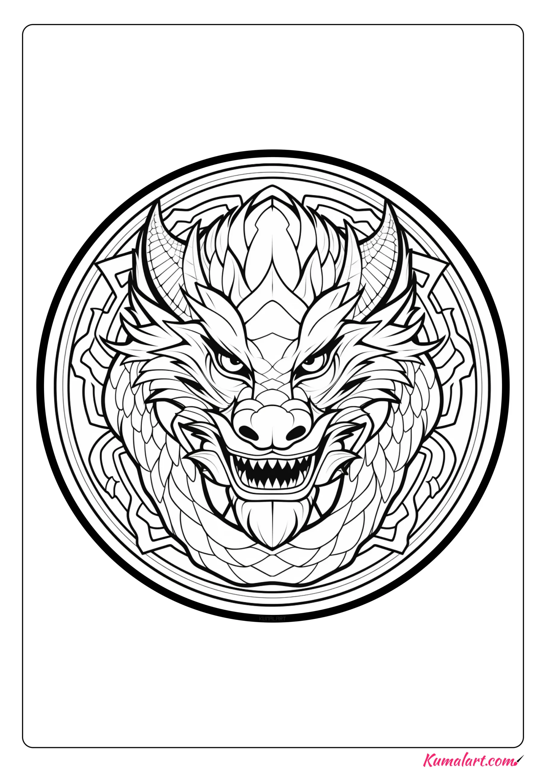 Matt the Dragon Coloring Page