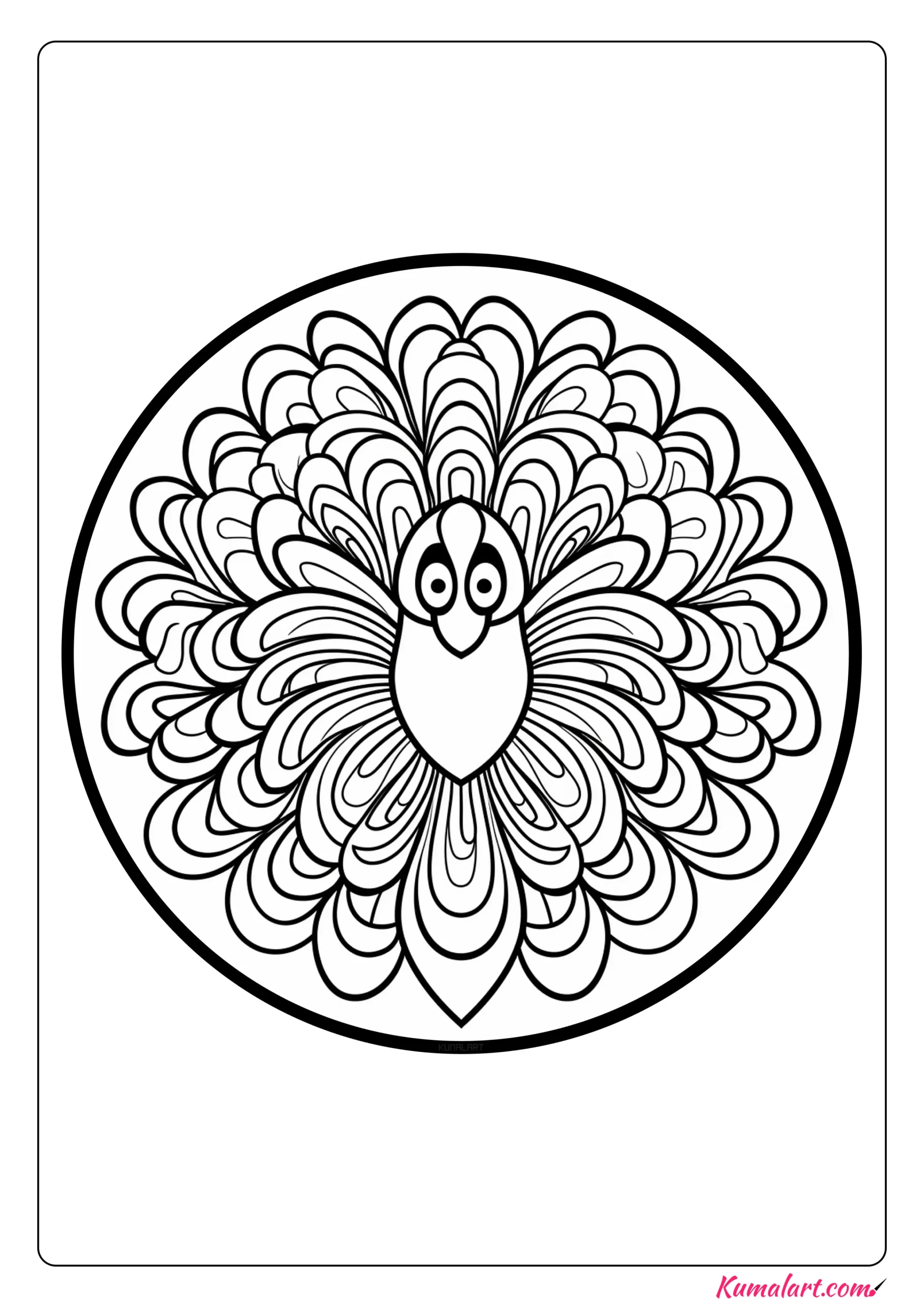 Matt the Peacock Coloring Page