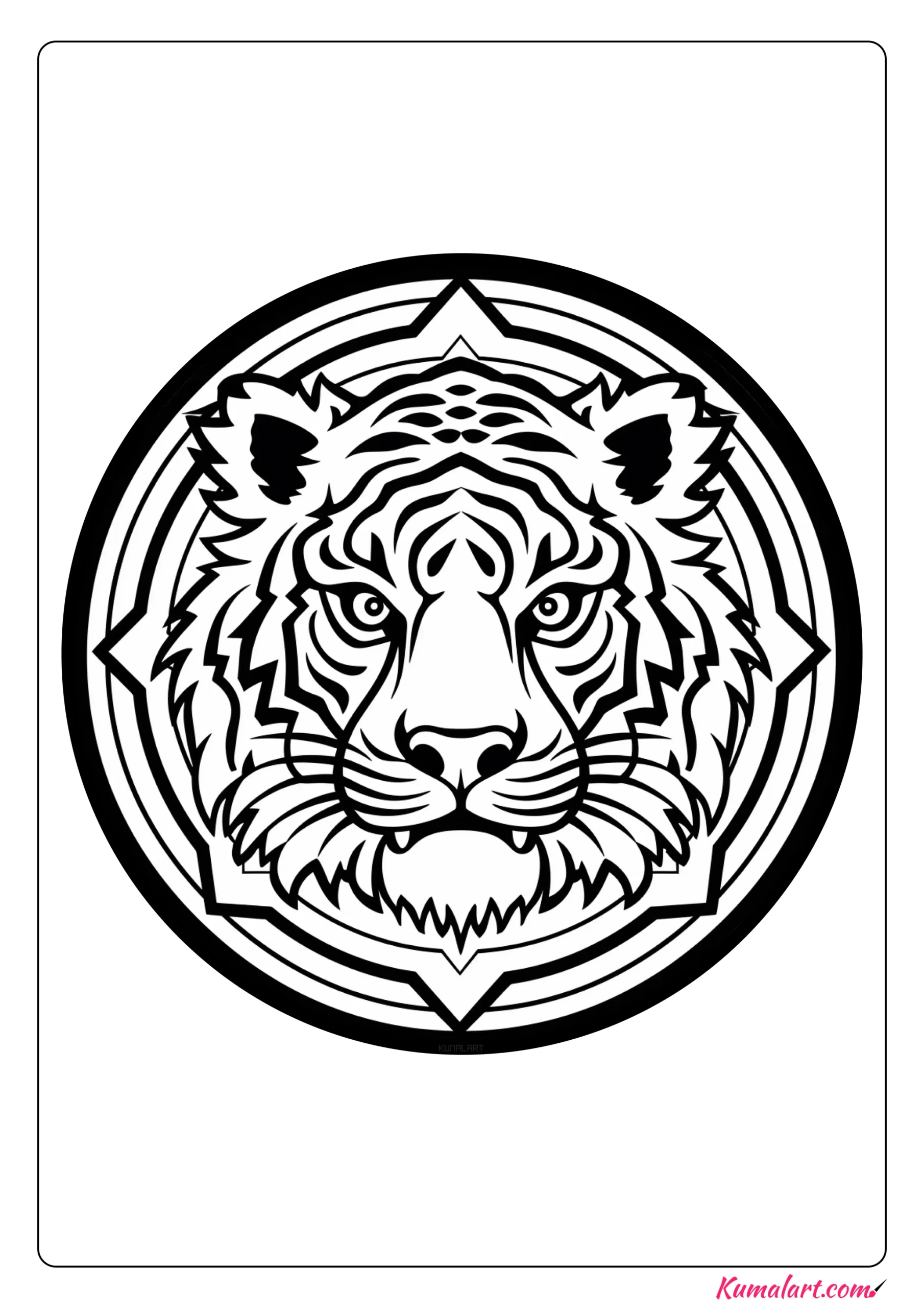 Matt the Tiger Coloring Page
