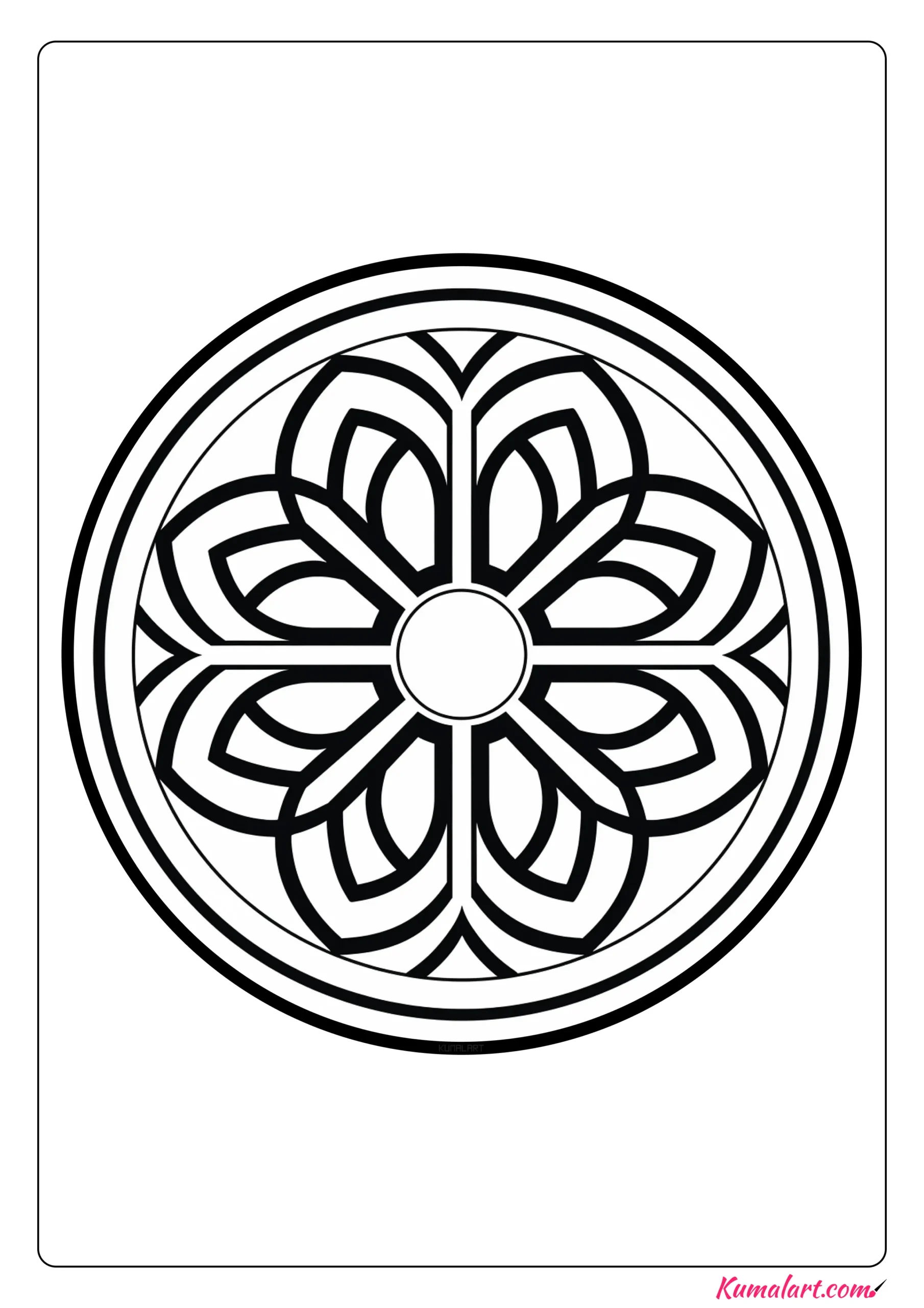 Meaningful Geometric Coloring Page