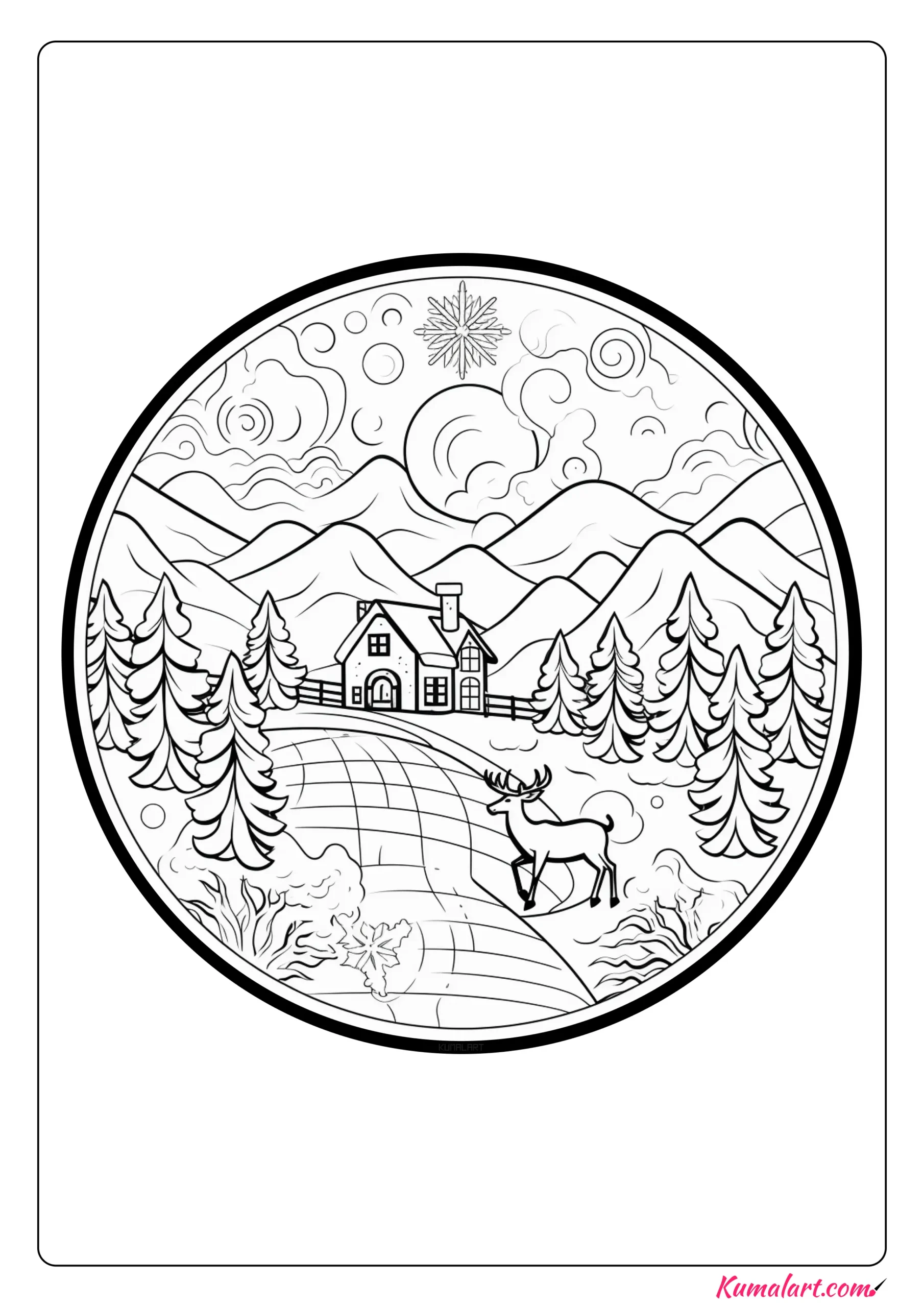 Merry Christmas Coloring Page