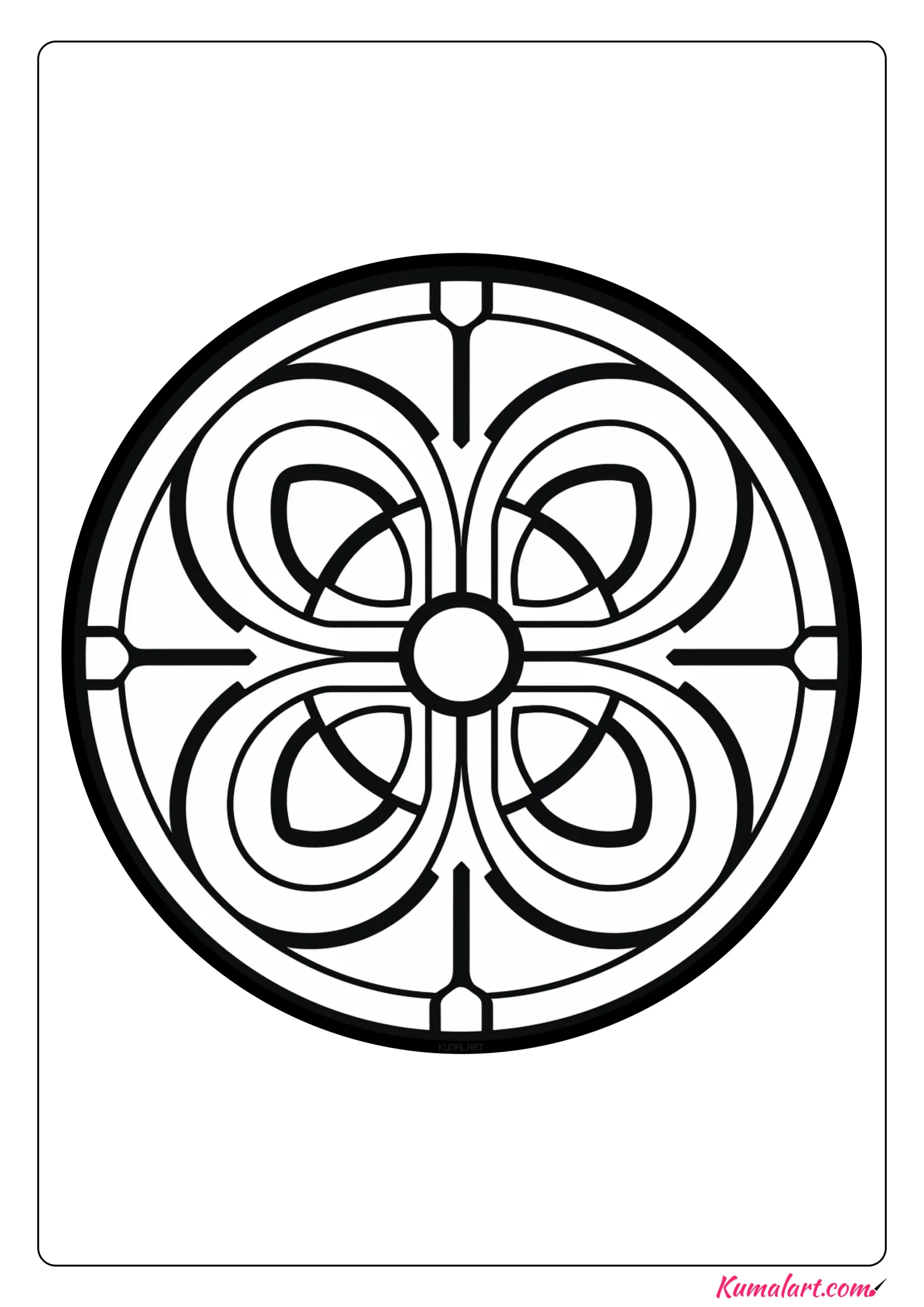 Musical Geometric Coloring Page