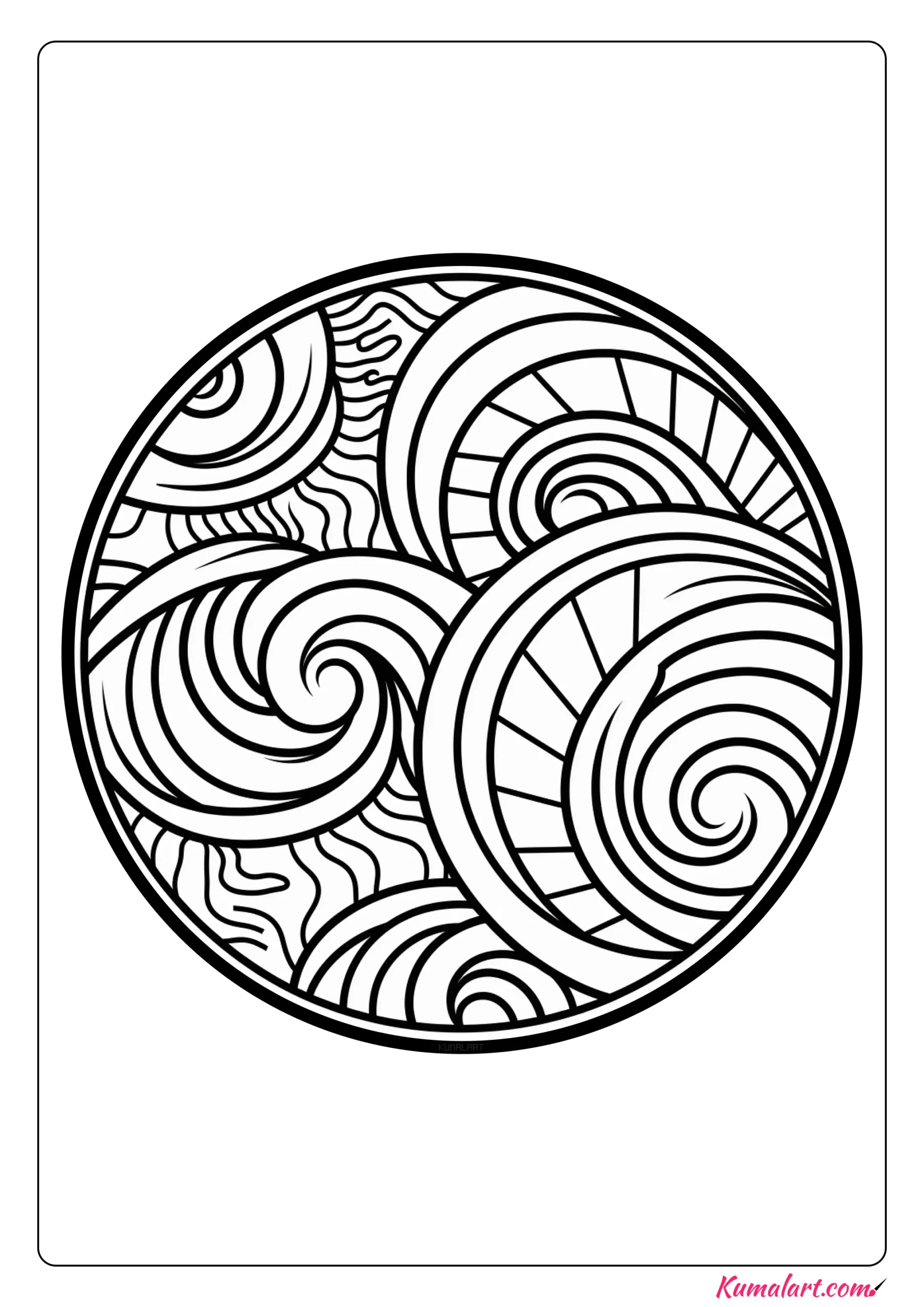 Mythical Ocean Coloring Page