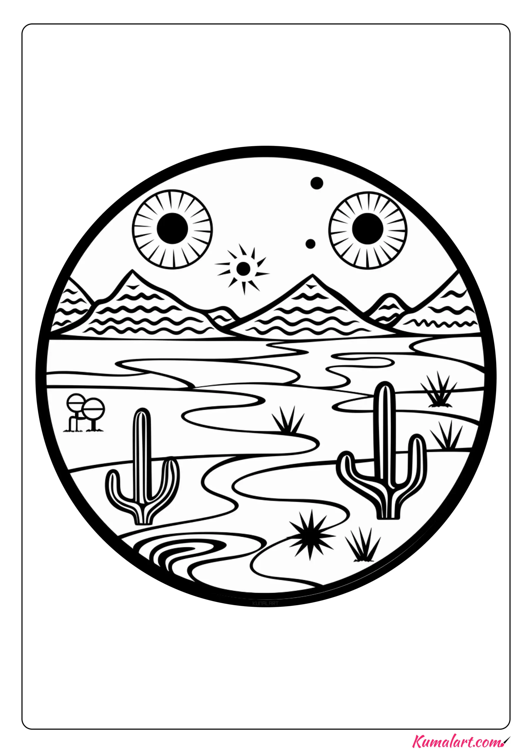 Painted Desert Coloring Page