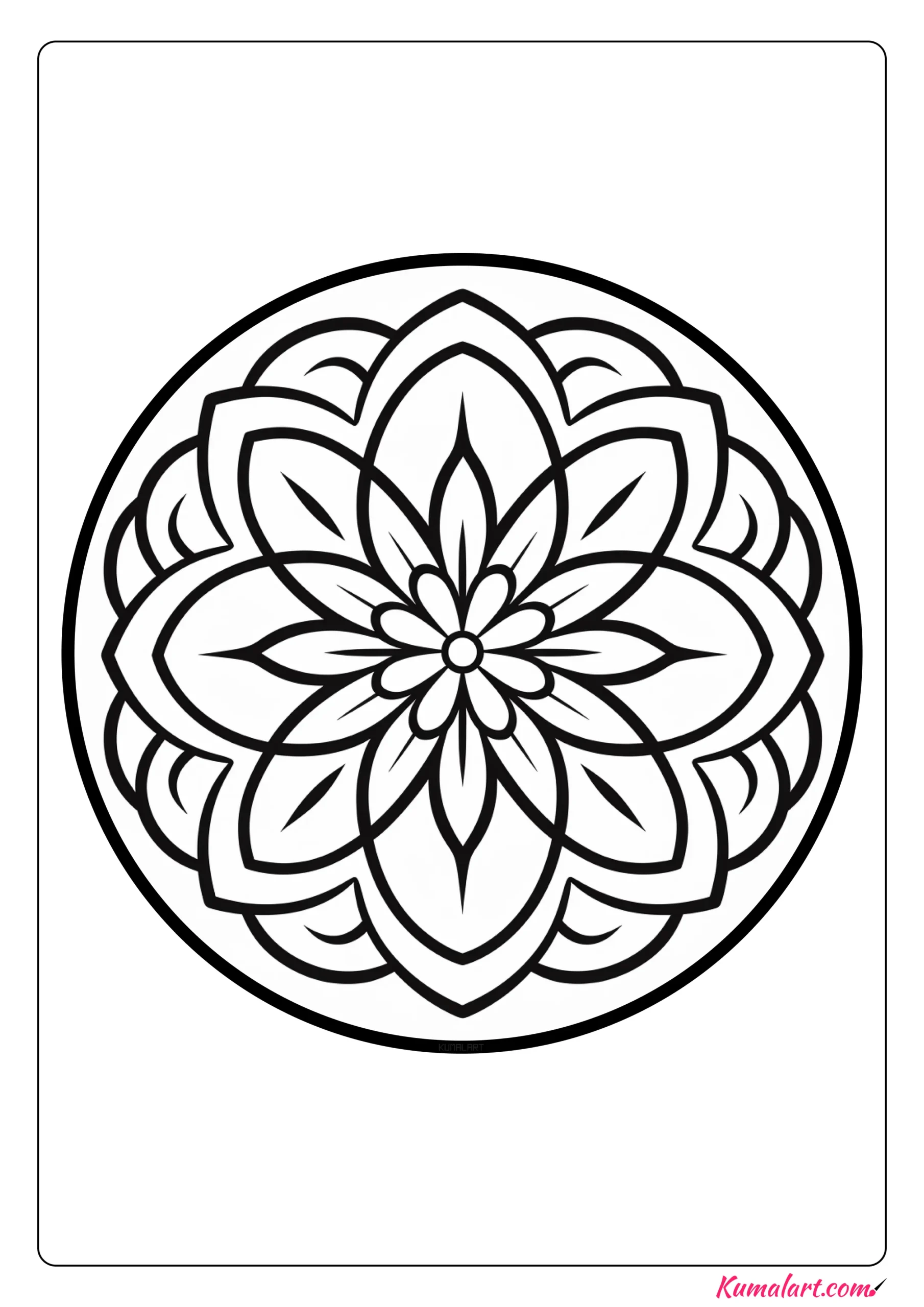 Petals Flower Coloring Page