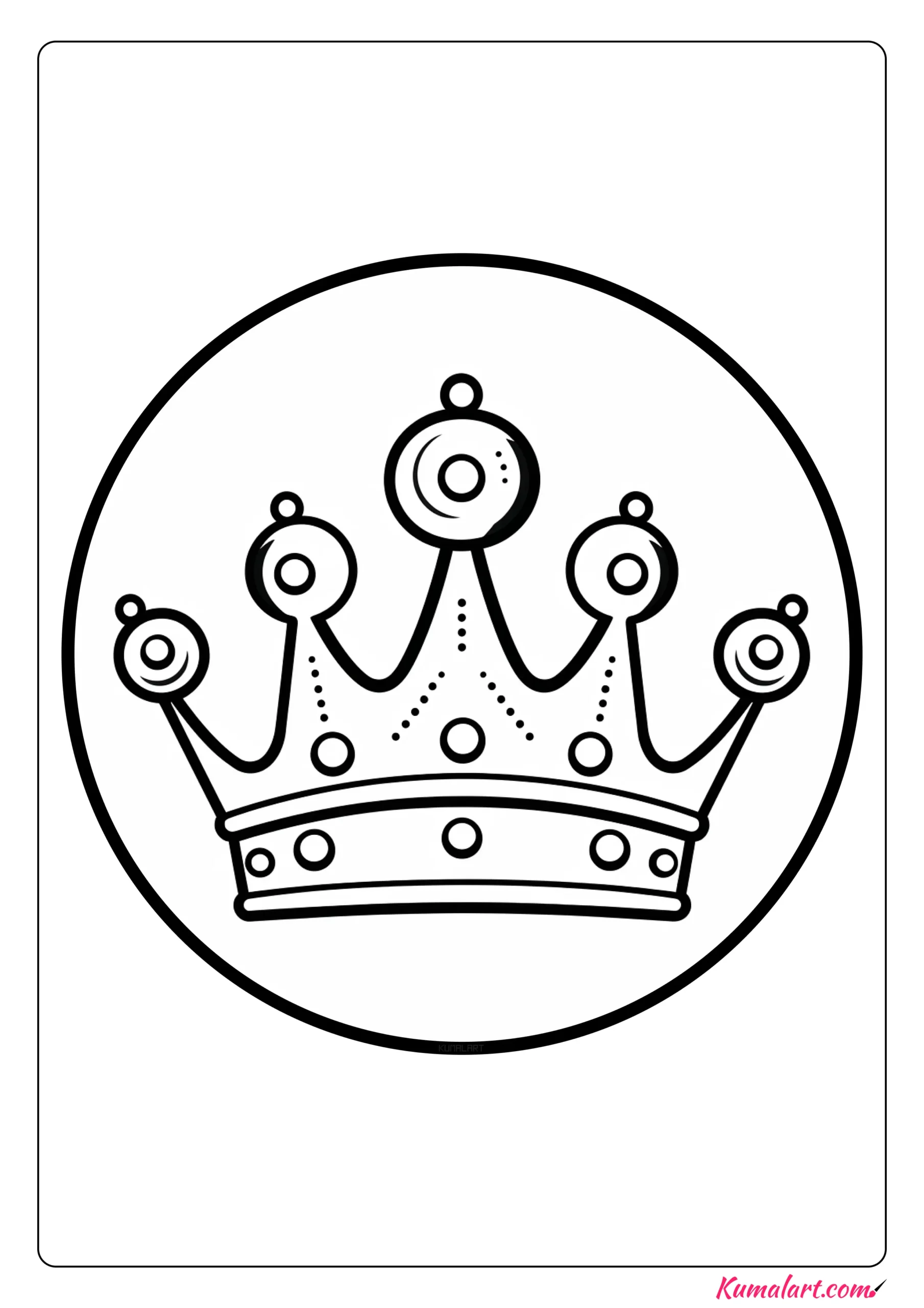 Printable Princess Crown Coloring Page