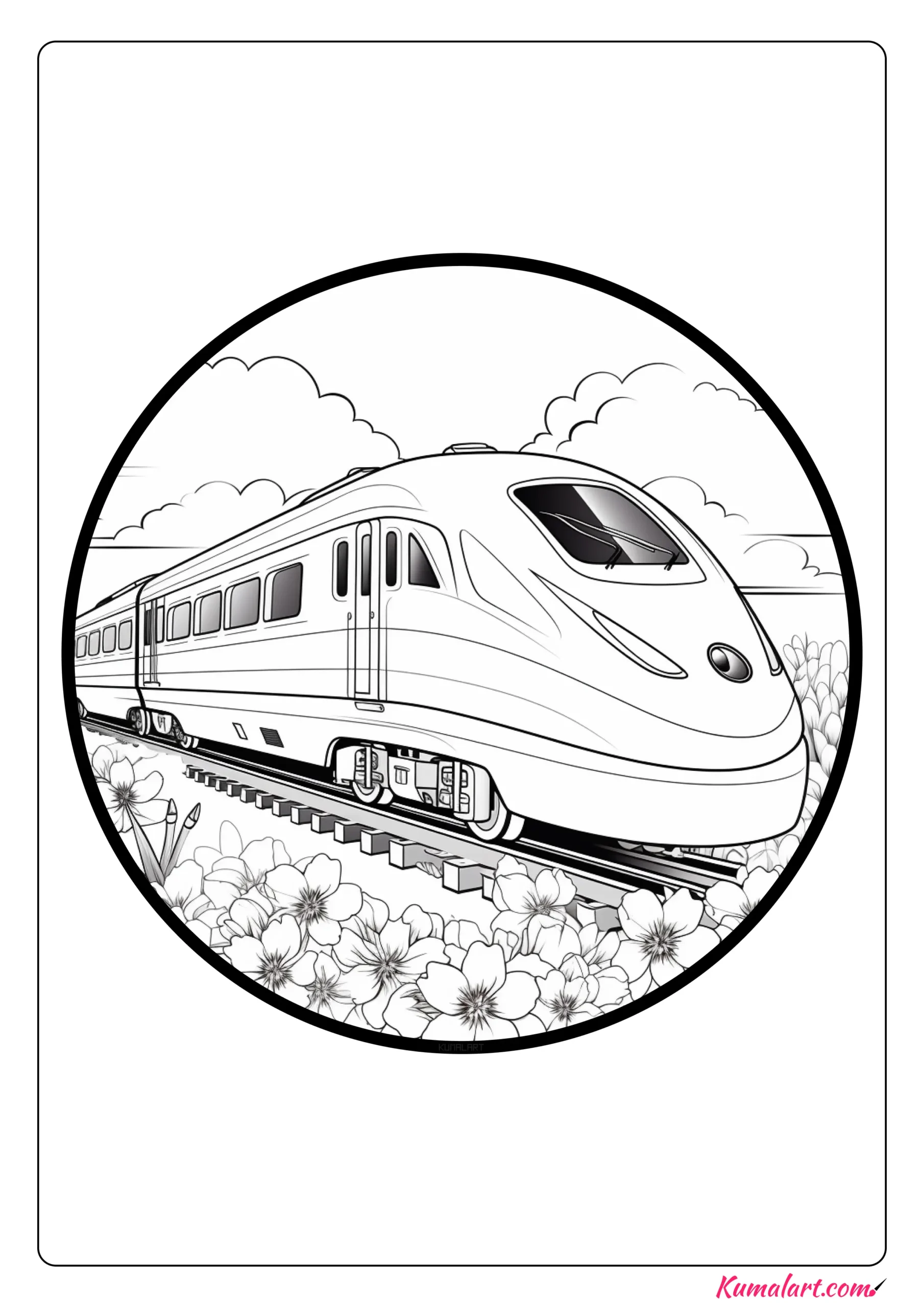 🚄 HighSpeed Bullet Train Coloring Pages Explore, Download, And Color