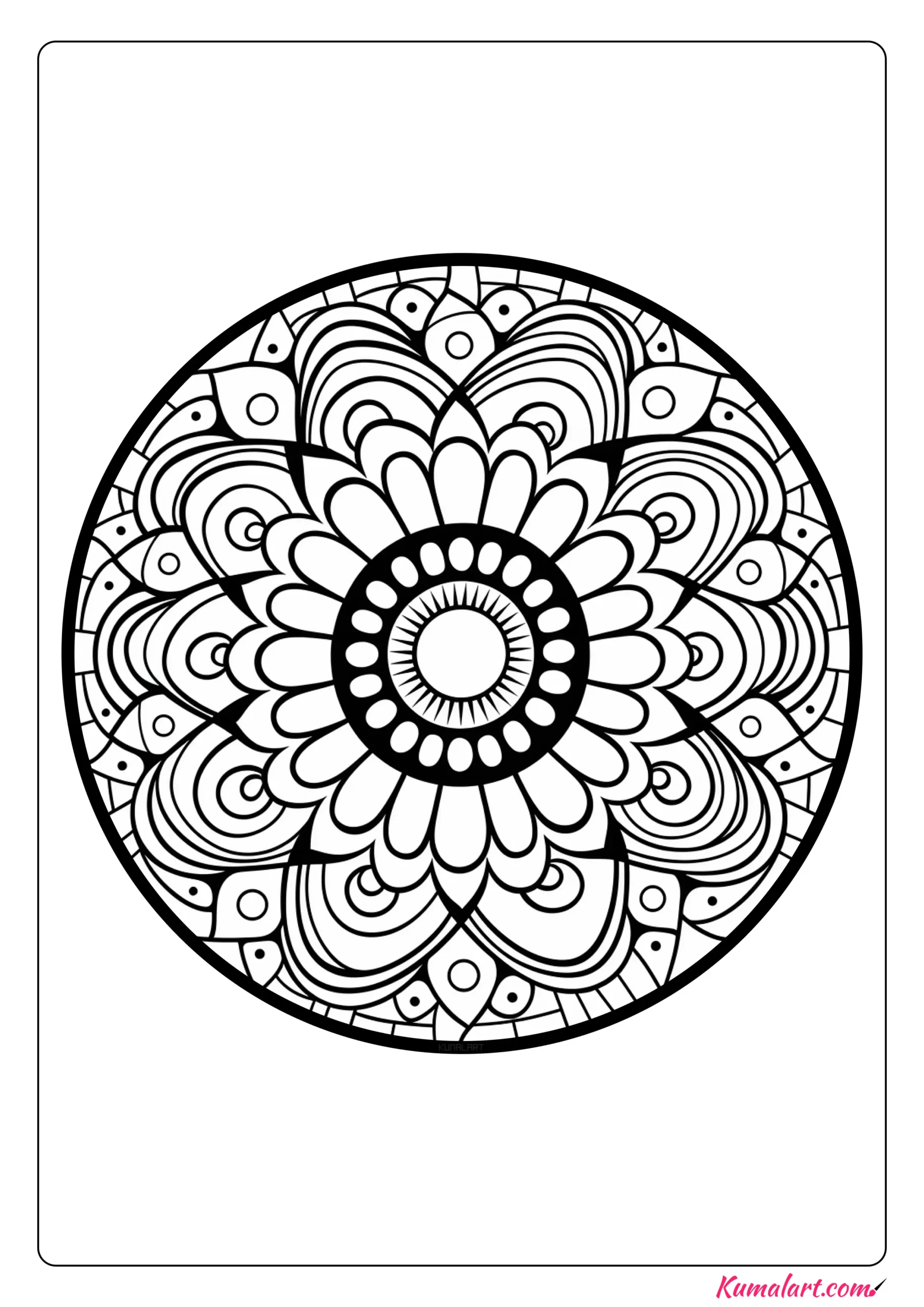 Refreshing Therapeutic Coloring Page