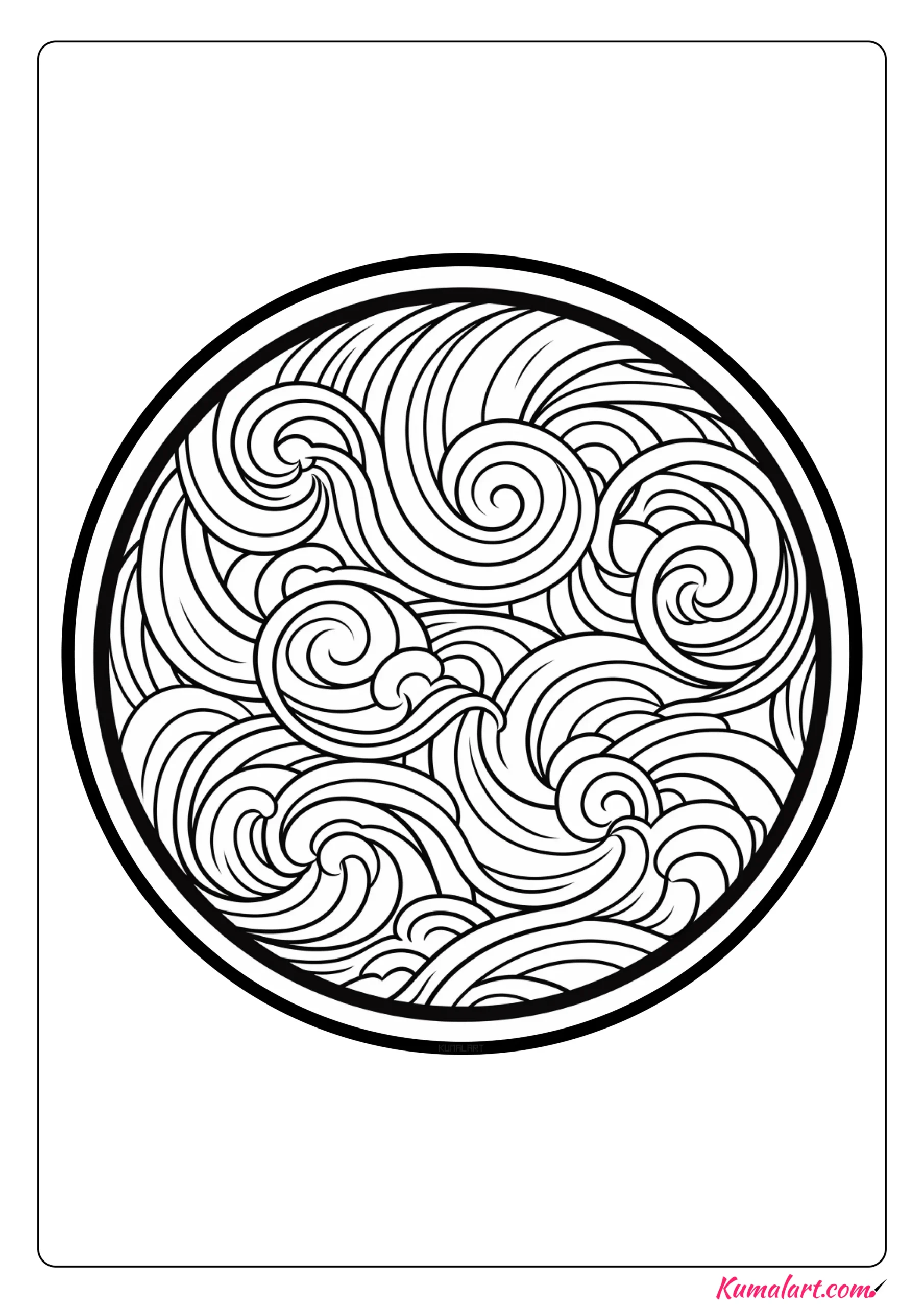 Restless Ocean Coloring Page