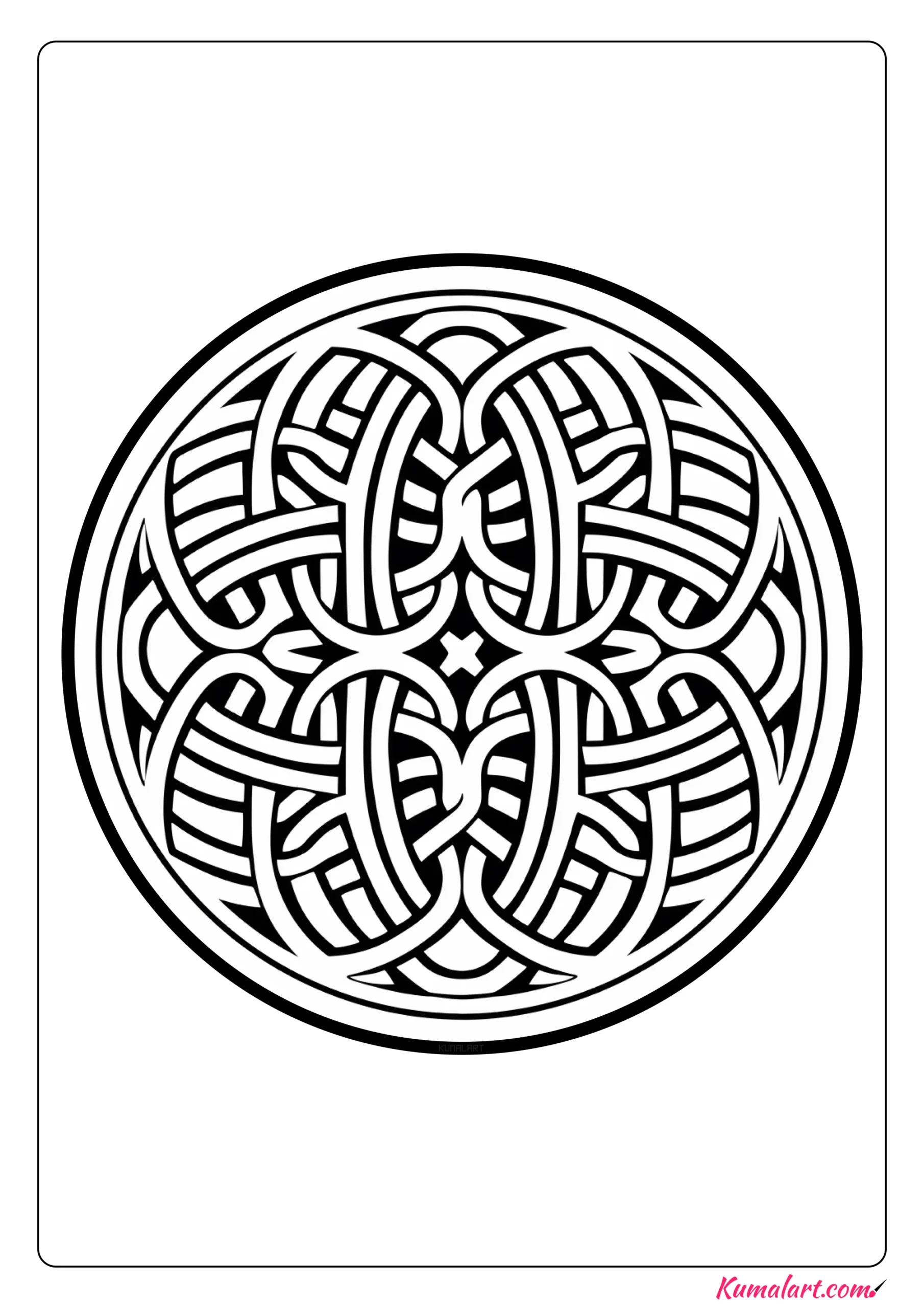Revered Celtic Mandala Coloring Page