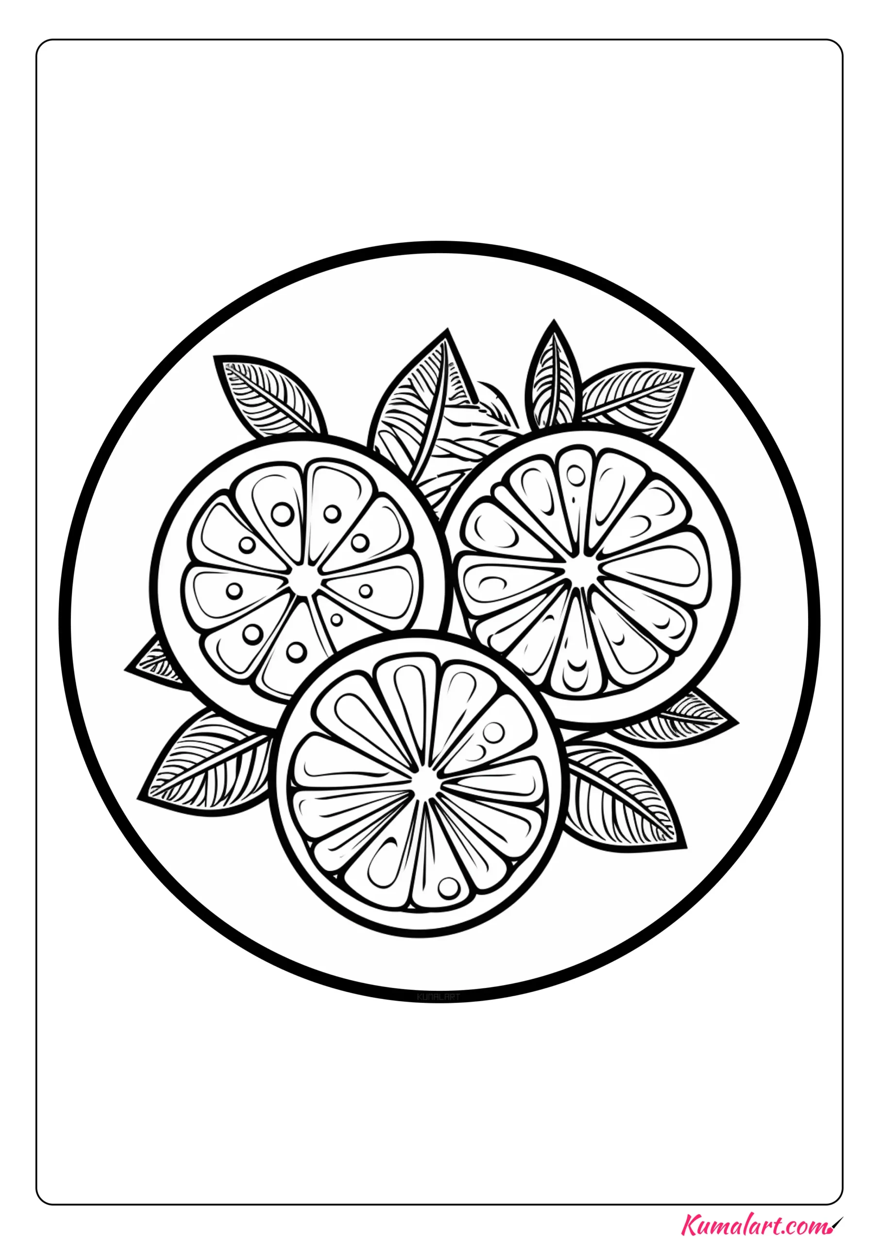 Scrumptious Lemon Coloring Page