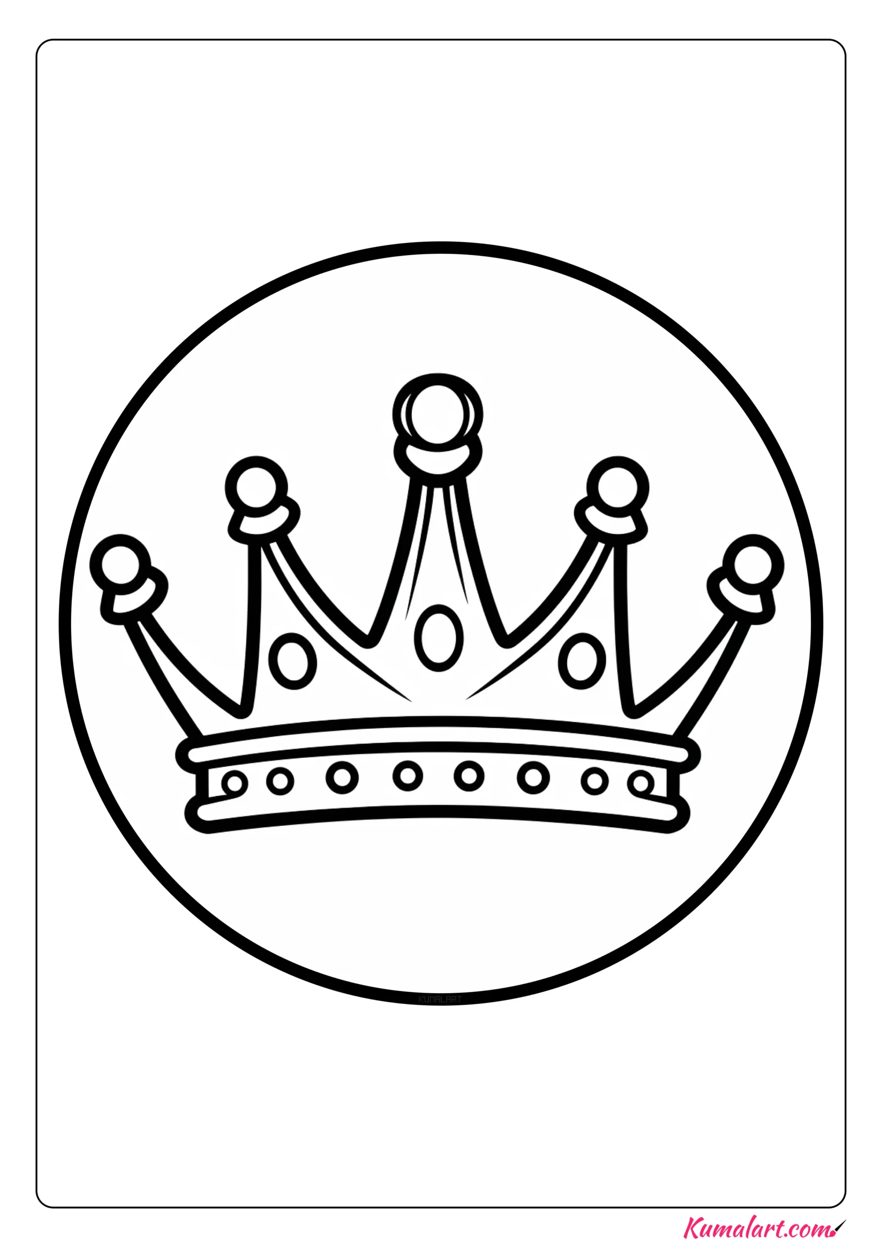 Spiritual Princess Crown Coloring Page