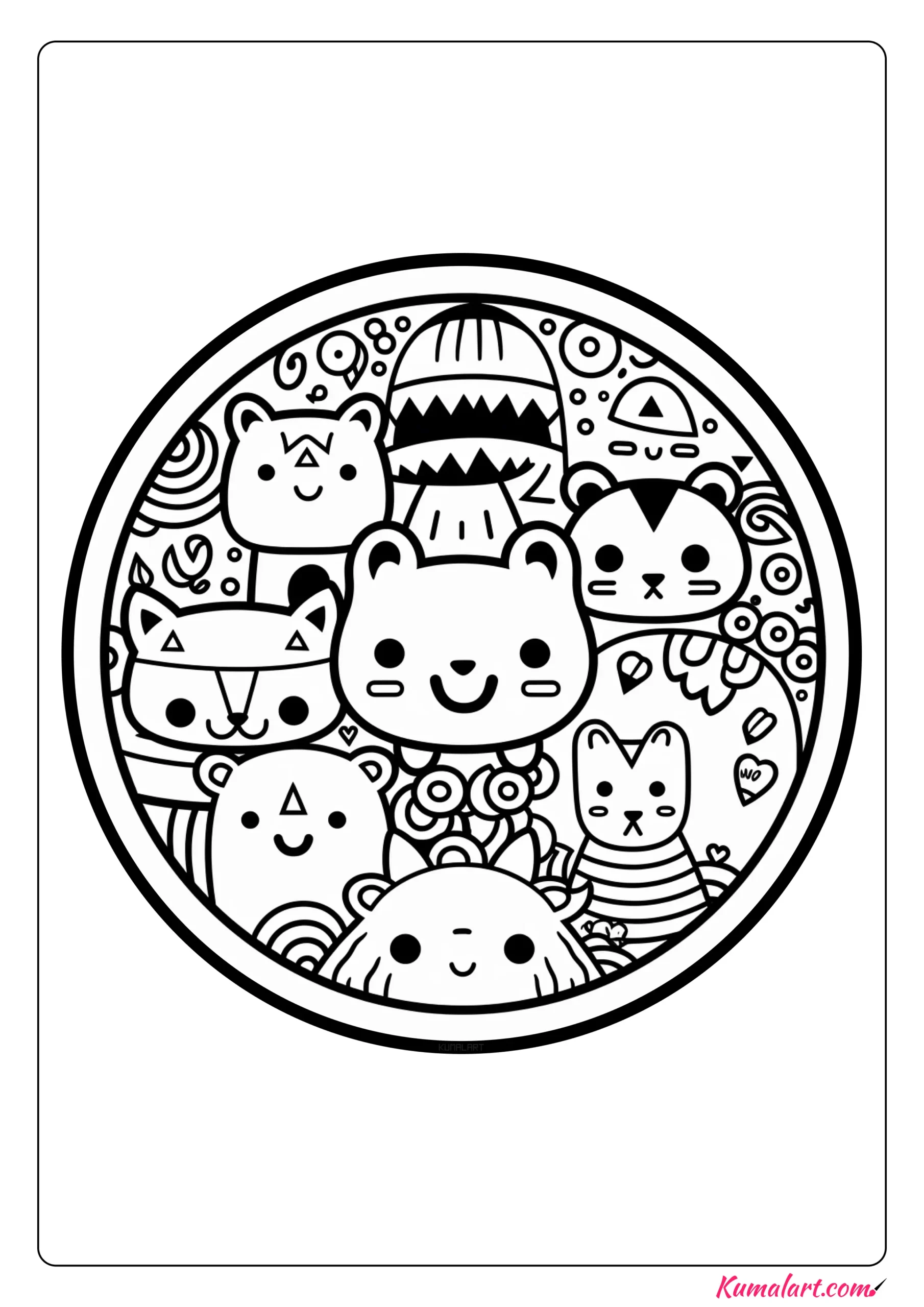 Sweet Cute Coloring Page