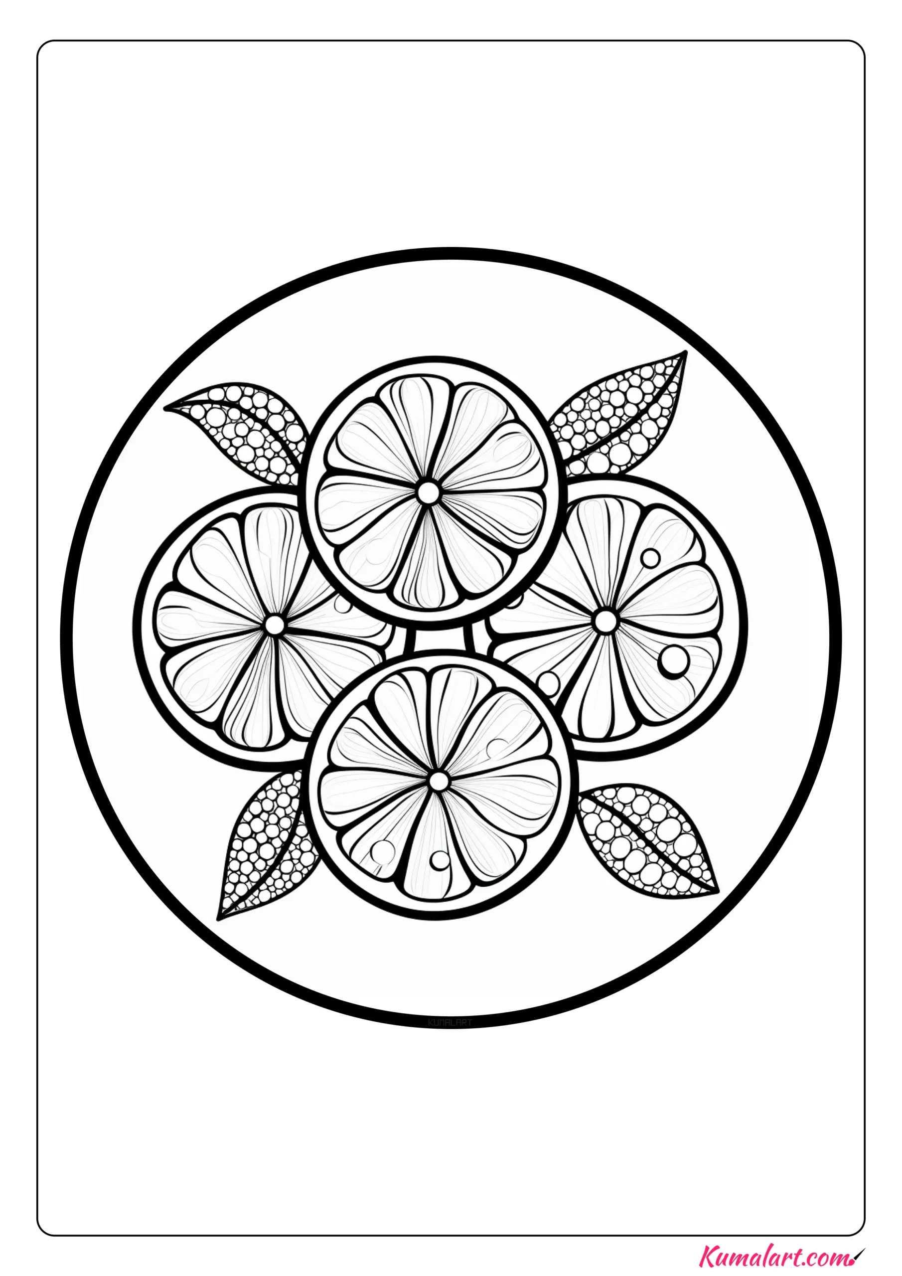 Tasty Lemon Coloring Page