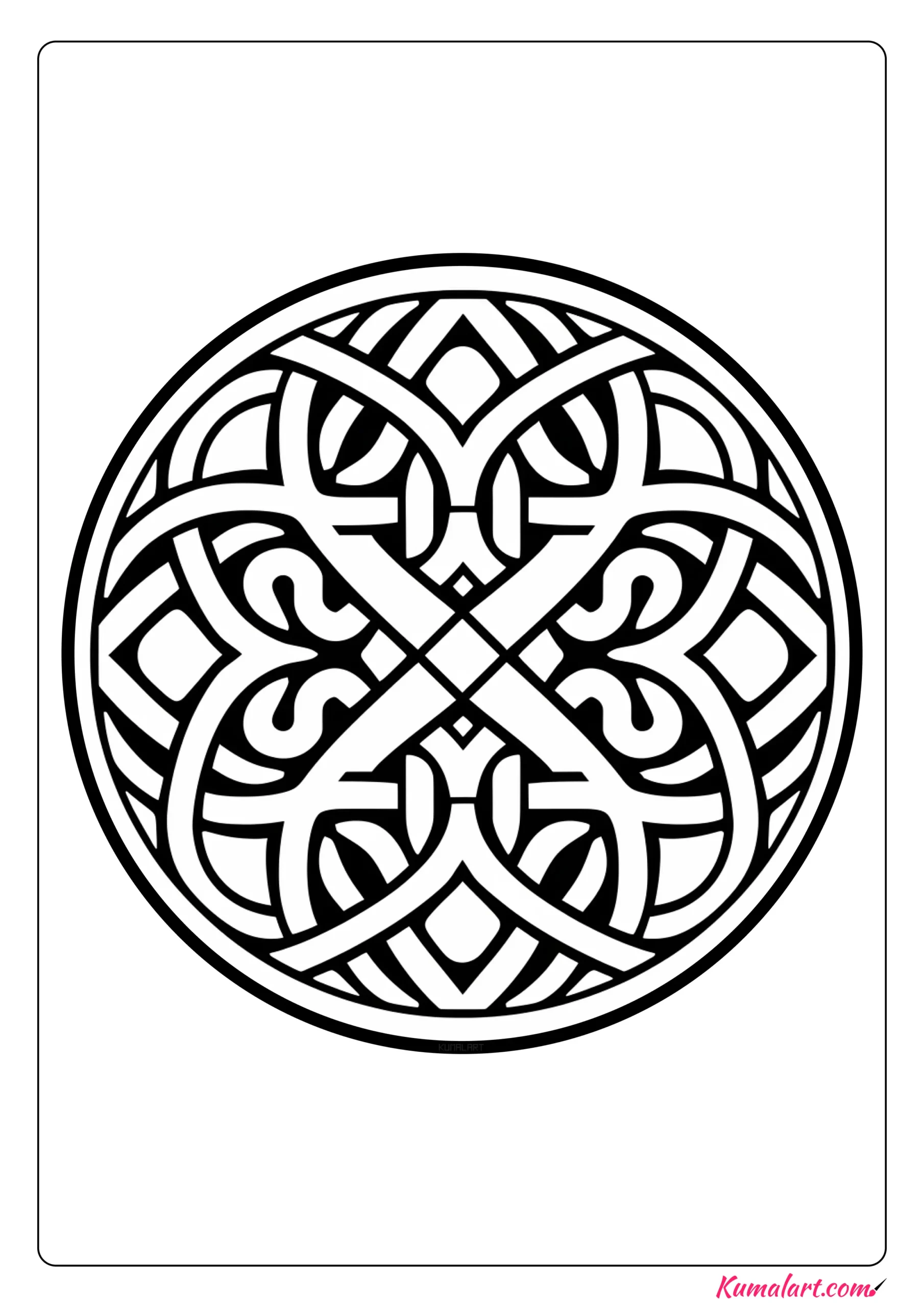 Timeless Celtic Mandala Coloring Page