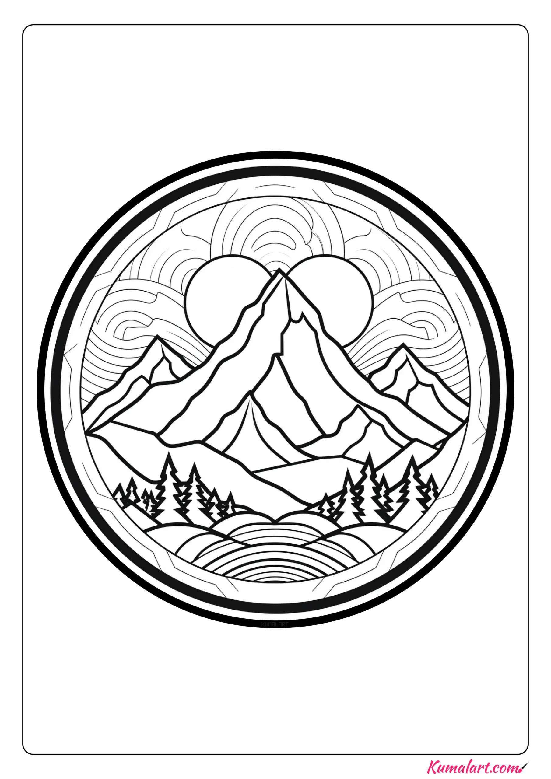 🏔️ Free Printable Mountain Coloring Pages Kumalart