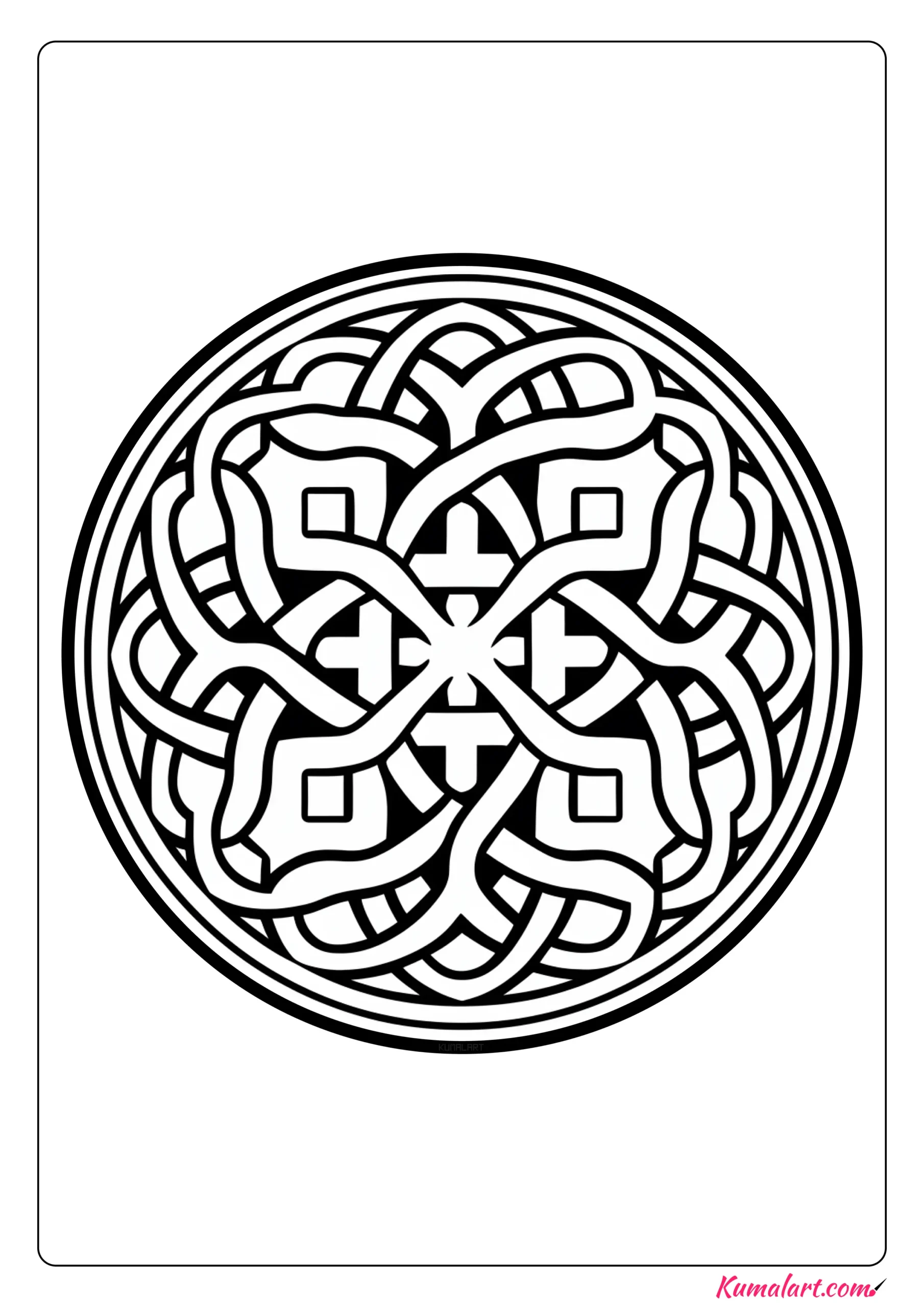 Traditional Celtic Coloring Page