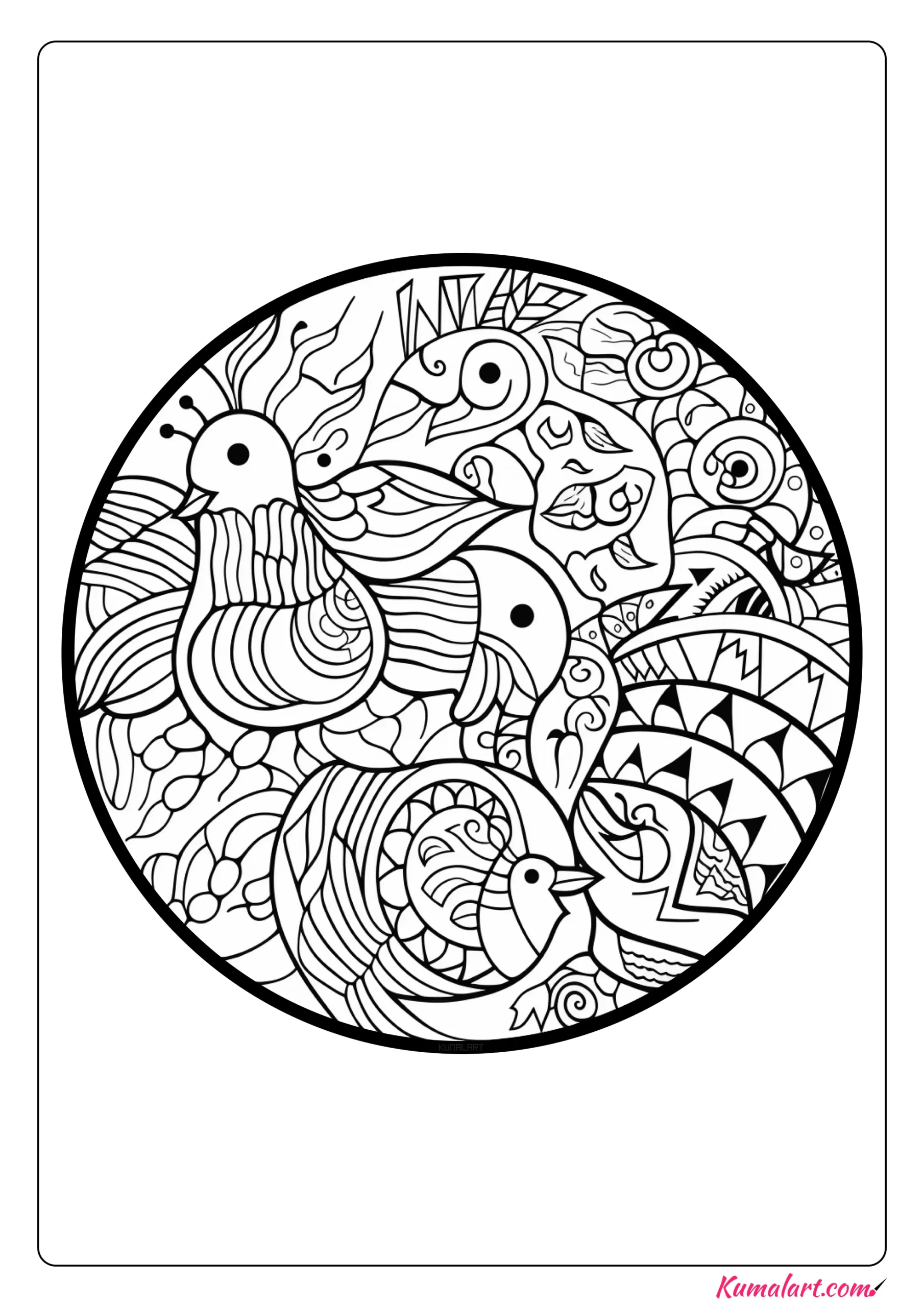 Whmisical Magic Coloring Page