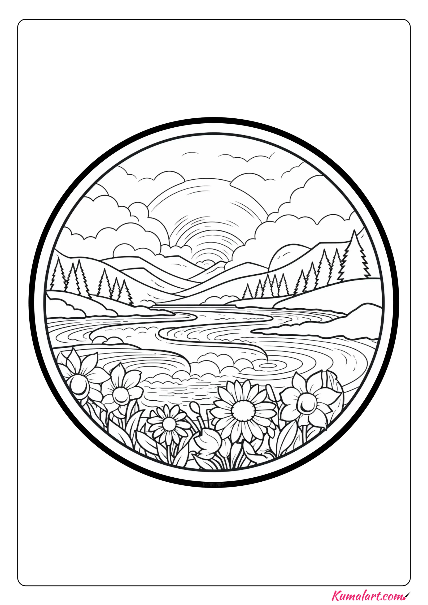 Wild River Coloring Page