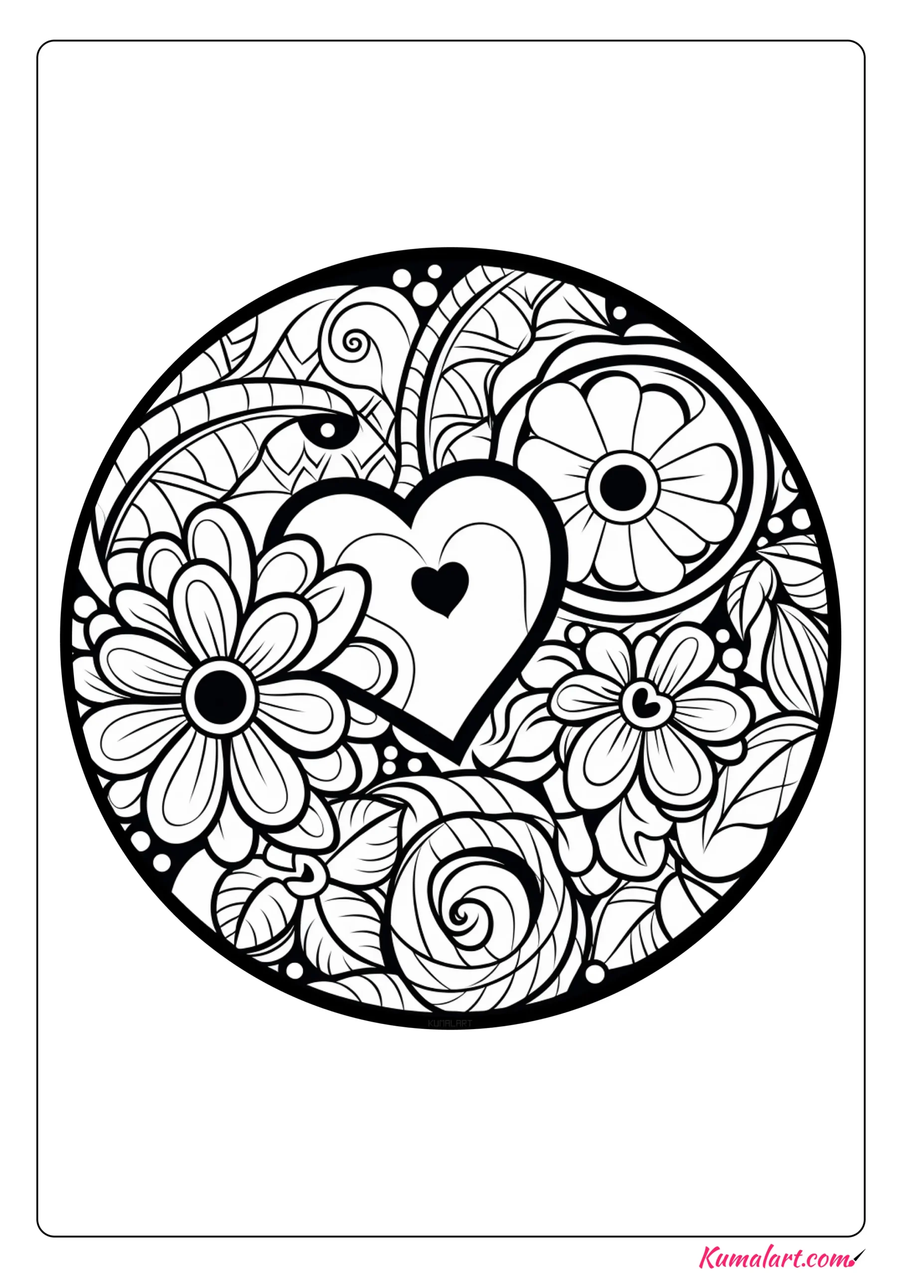 Wonderful Valentine’s Day Coloring Page