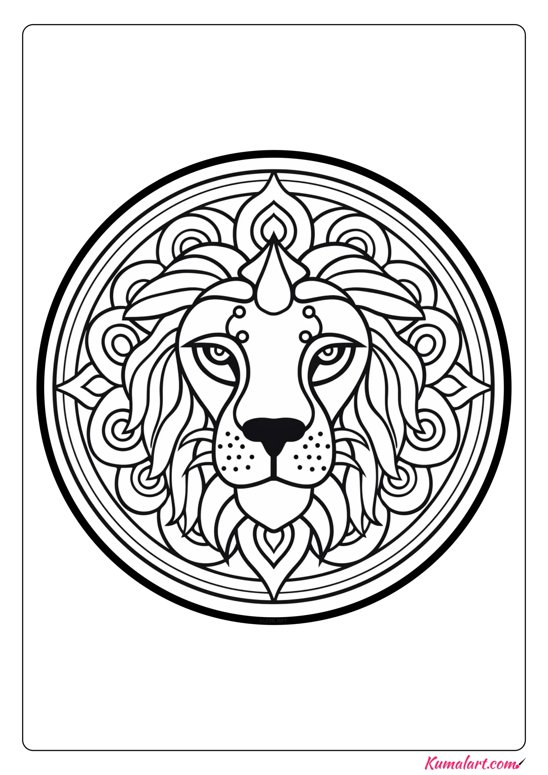 Zara the Lion Coloring Page