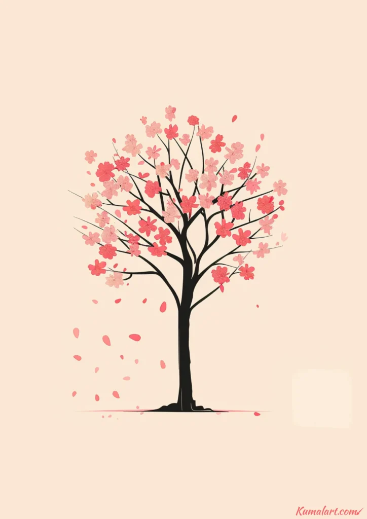 easy cute cherry blossom tree drawing ideas