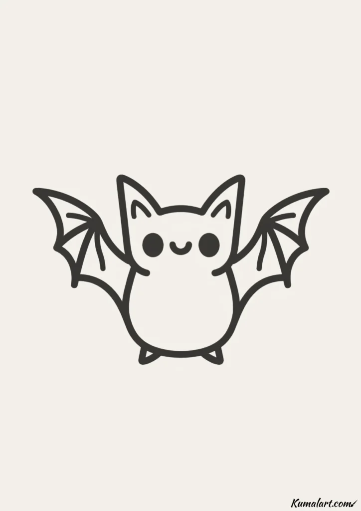 easy cute bat drawing ideas