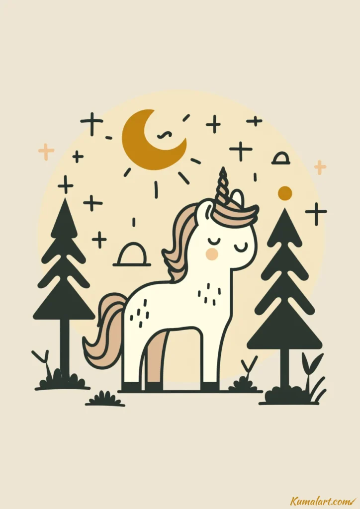 easy cute mythical unicorn drawing ideas