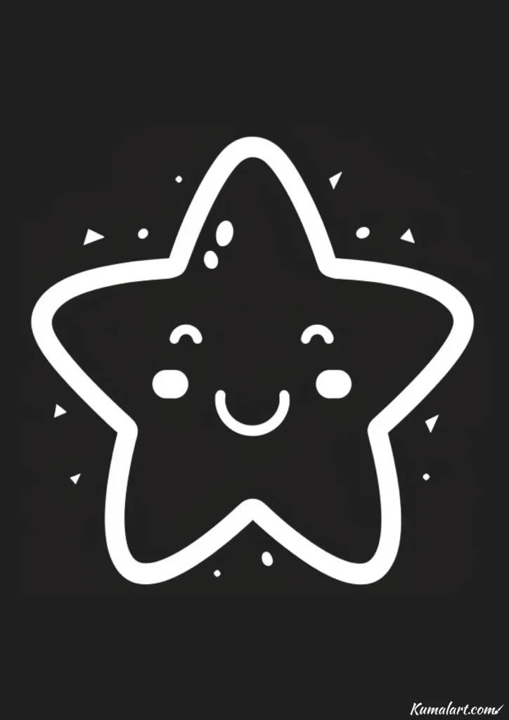 easy cute smiling star drawing ideas