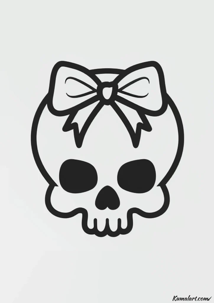 easy cute skull drawing ideas