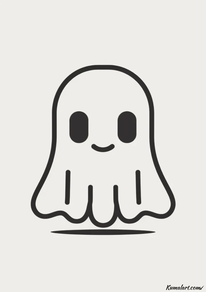 easy cute spooky ghost drawing ideas