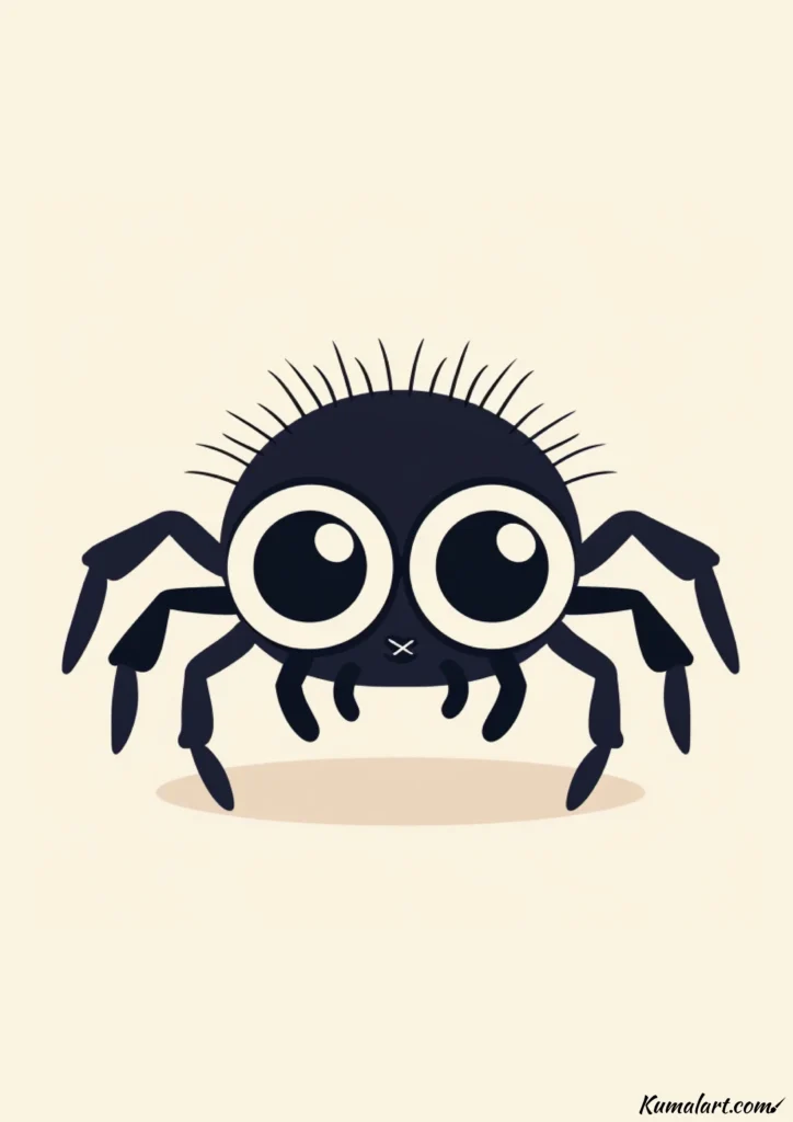 easy cute spider drawing ideas