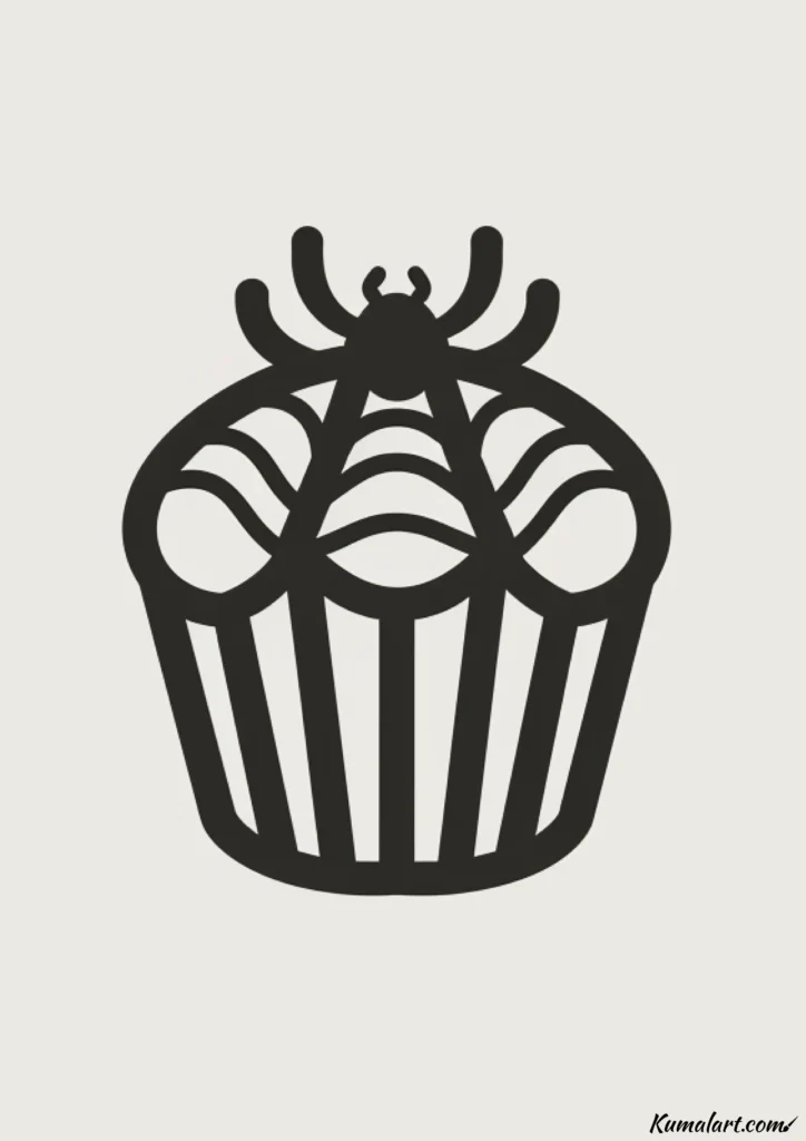  easy cute spider web cupcake drawing ideas