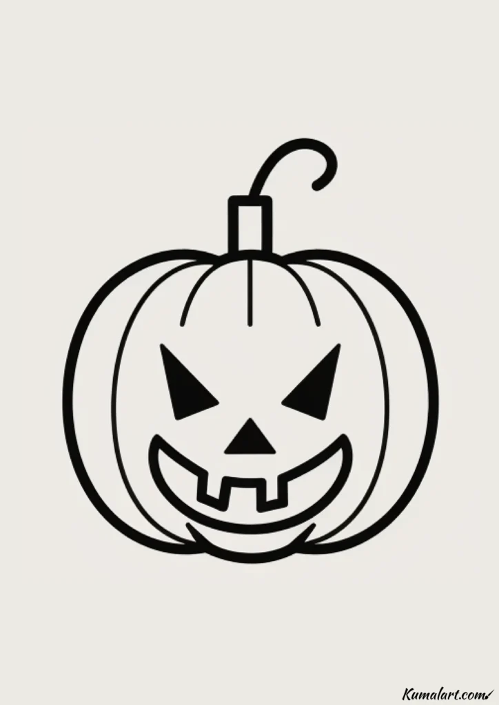 easy cute jack-o-lantern drawing ideas