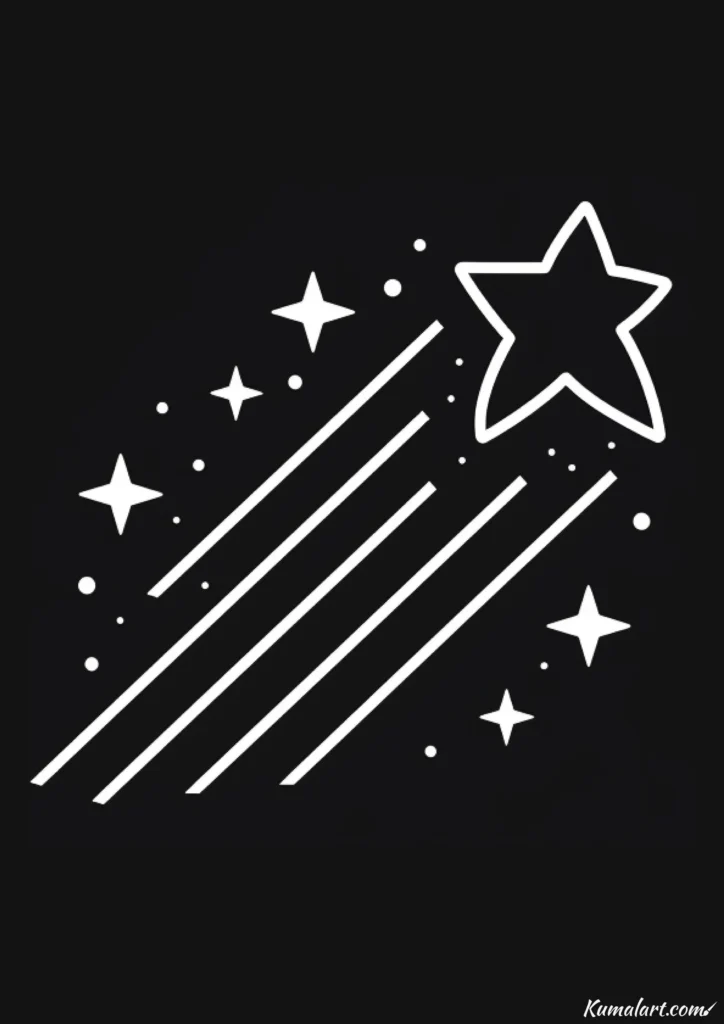 easy cute shooting star drawing ideas