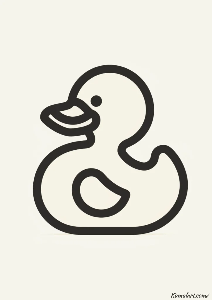 easy cute rubber ducky drawing ideas