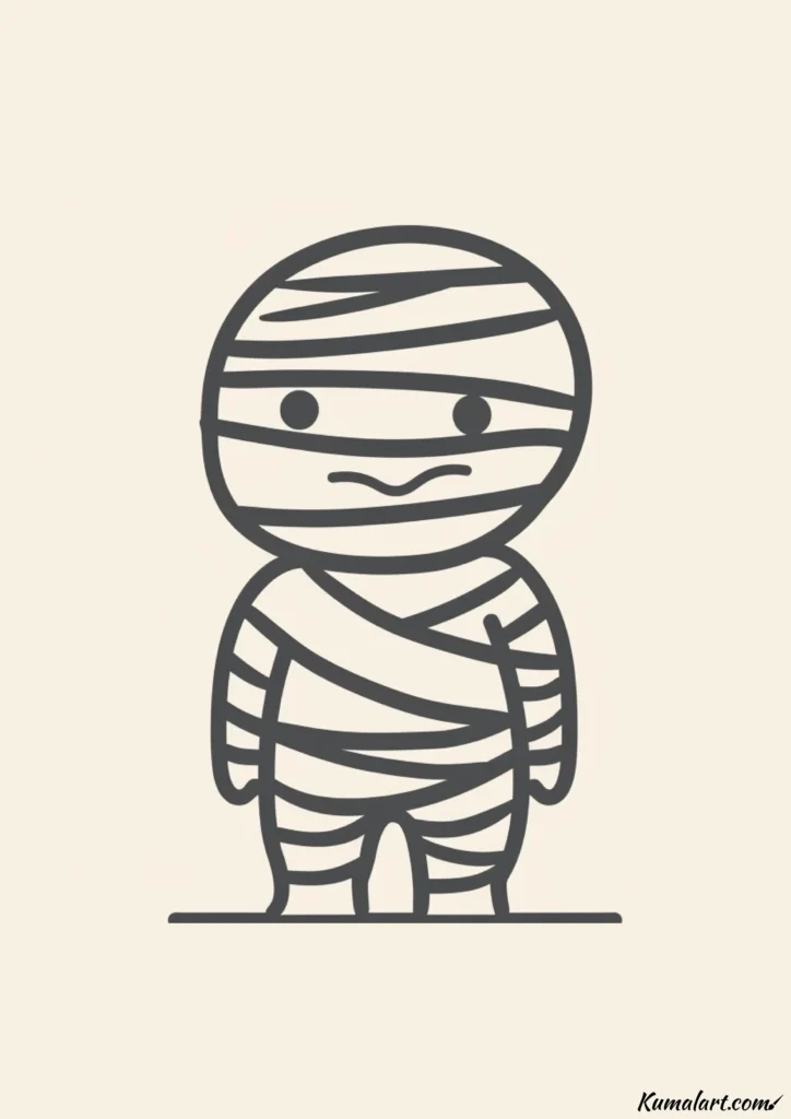 easy cute mummy drawing ideas