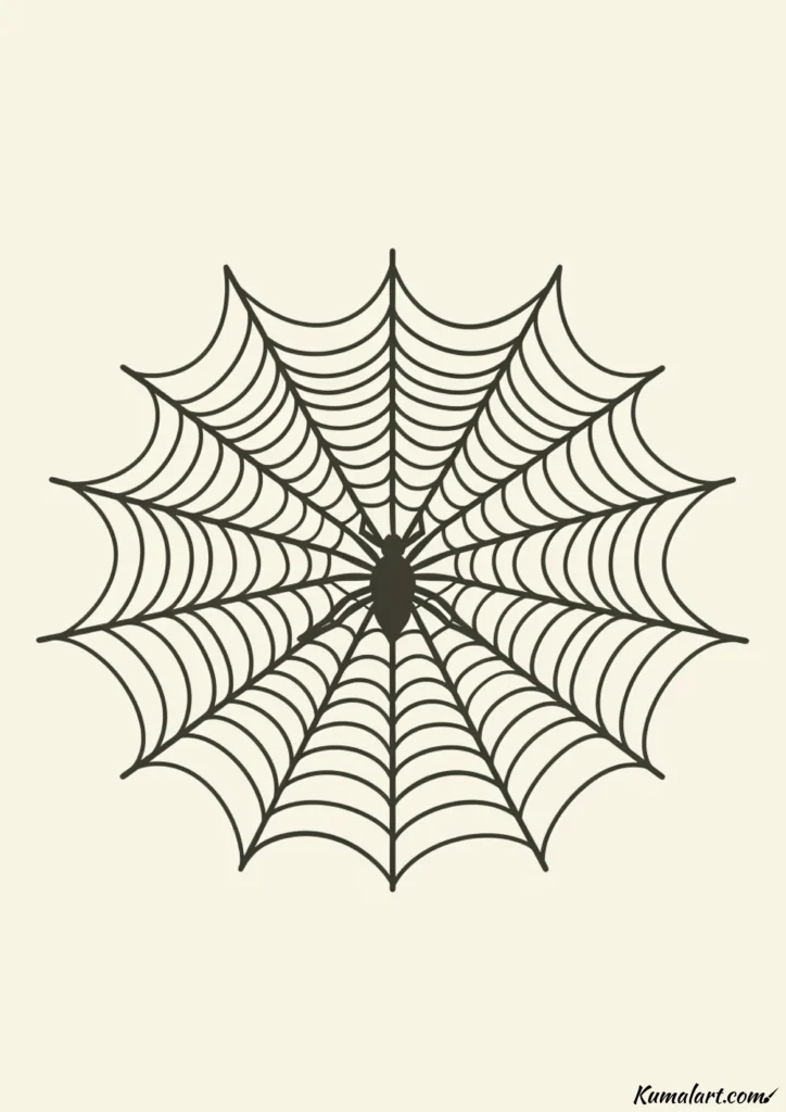 easy cute spider web drawing ideas