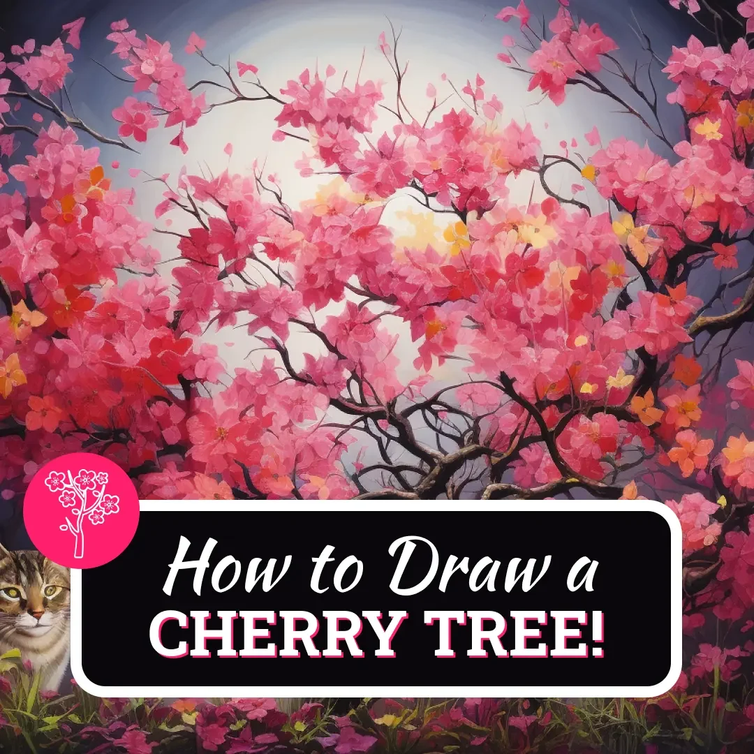 How to Draw a Cherry Blossom Tree Step by Step